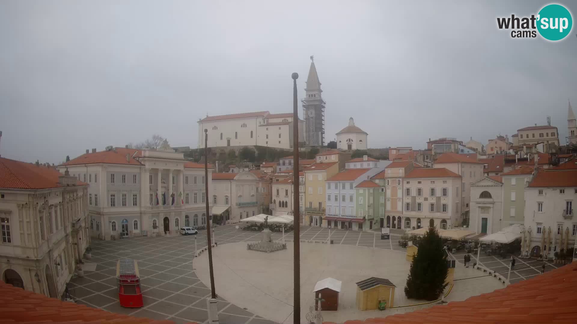 Webcam live Piran – Tartini Platz von “Mestna Kavarna”