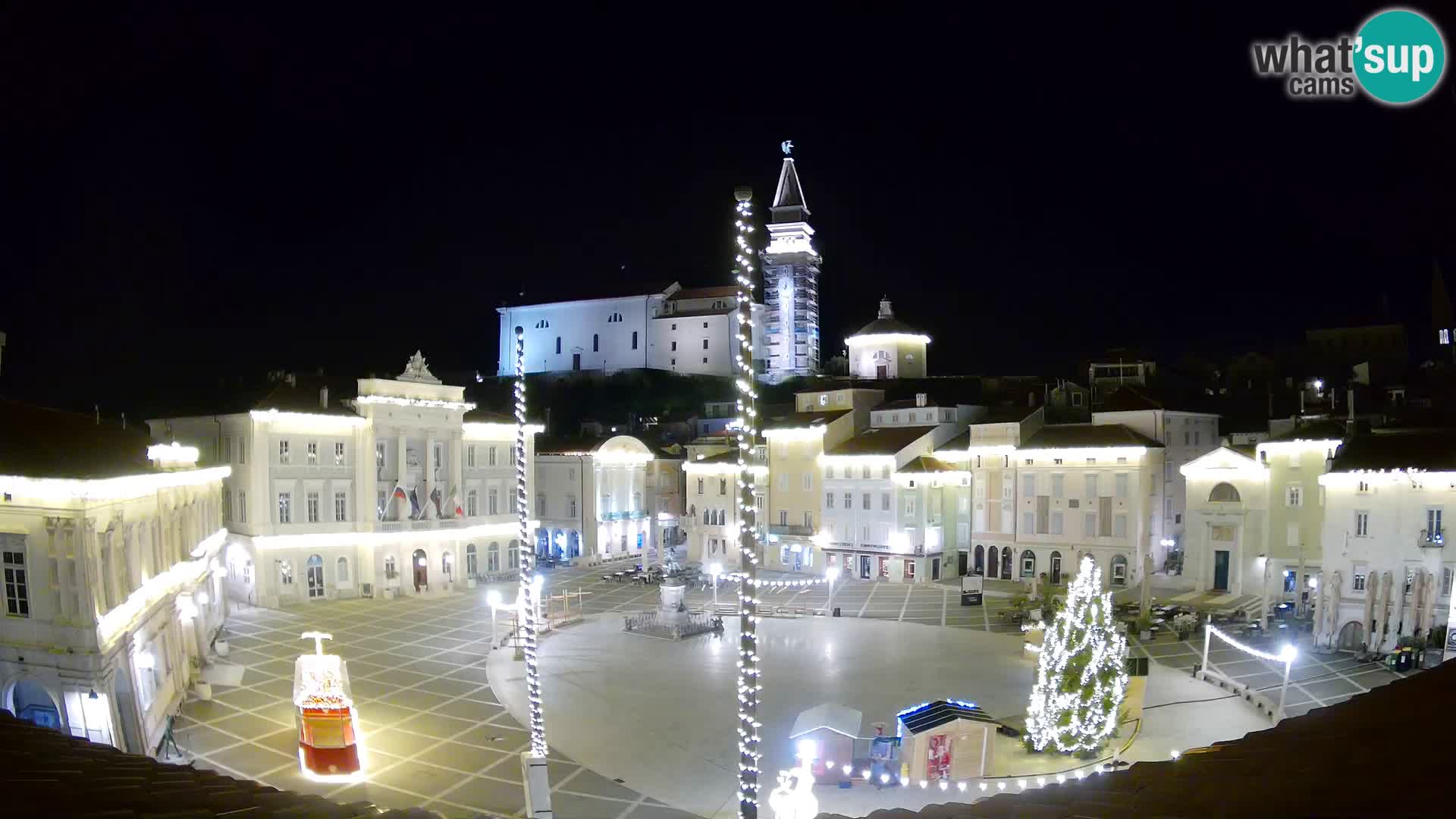 Webcam live Piran – Tartini Platz von “Mestna Kavarna”