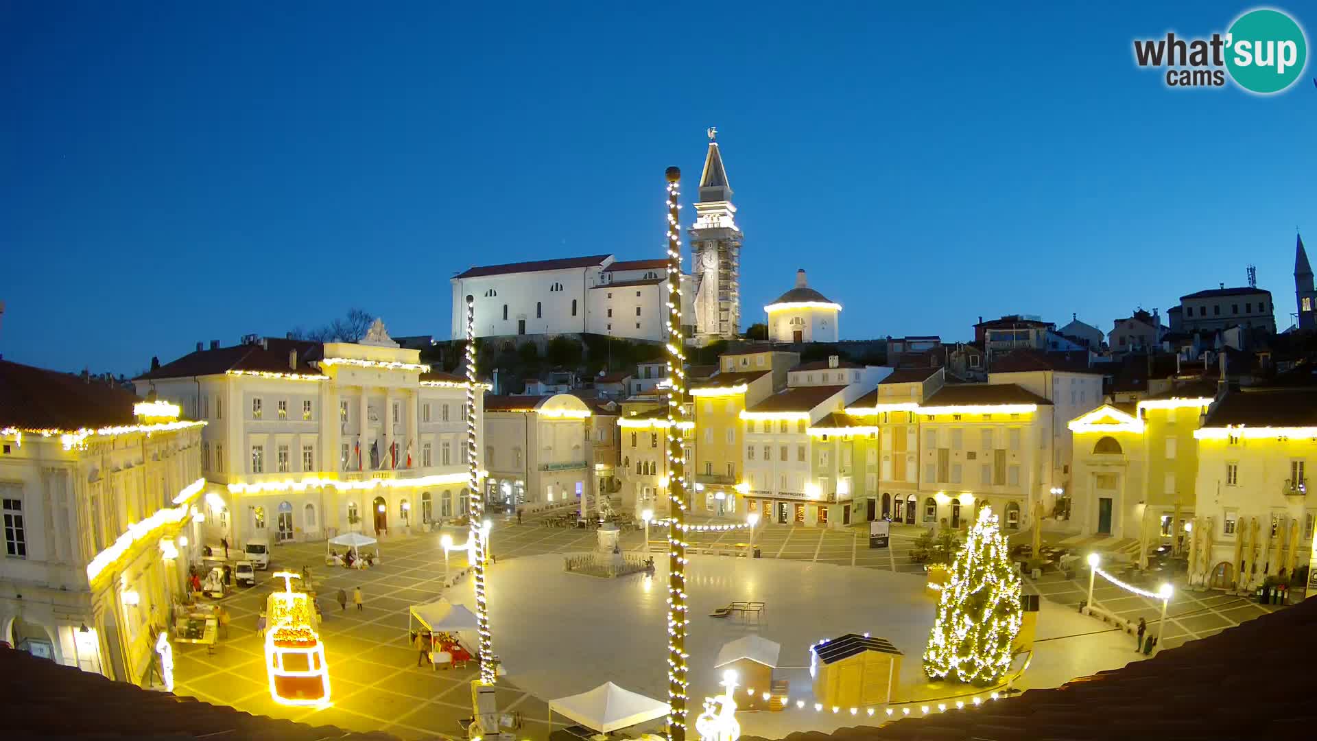 Webcam Live Pirano ( Piran )- Piazza Tartini