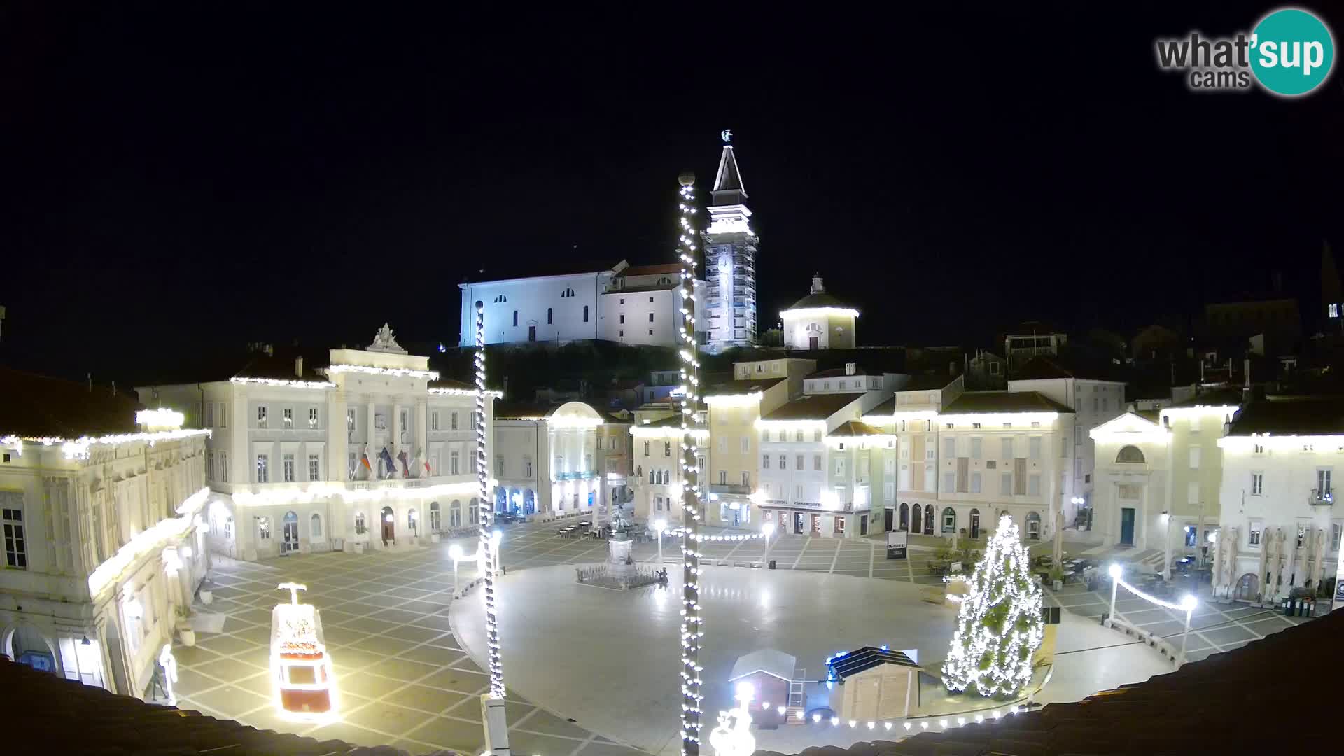 Webcam live Piran – Tartini Platz von “Mestna Kavarna”