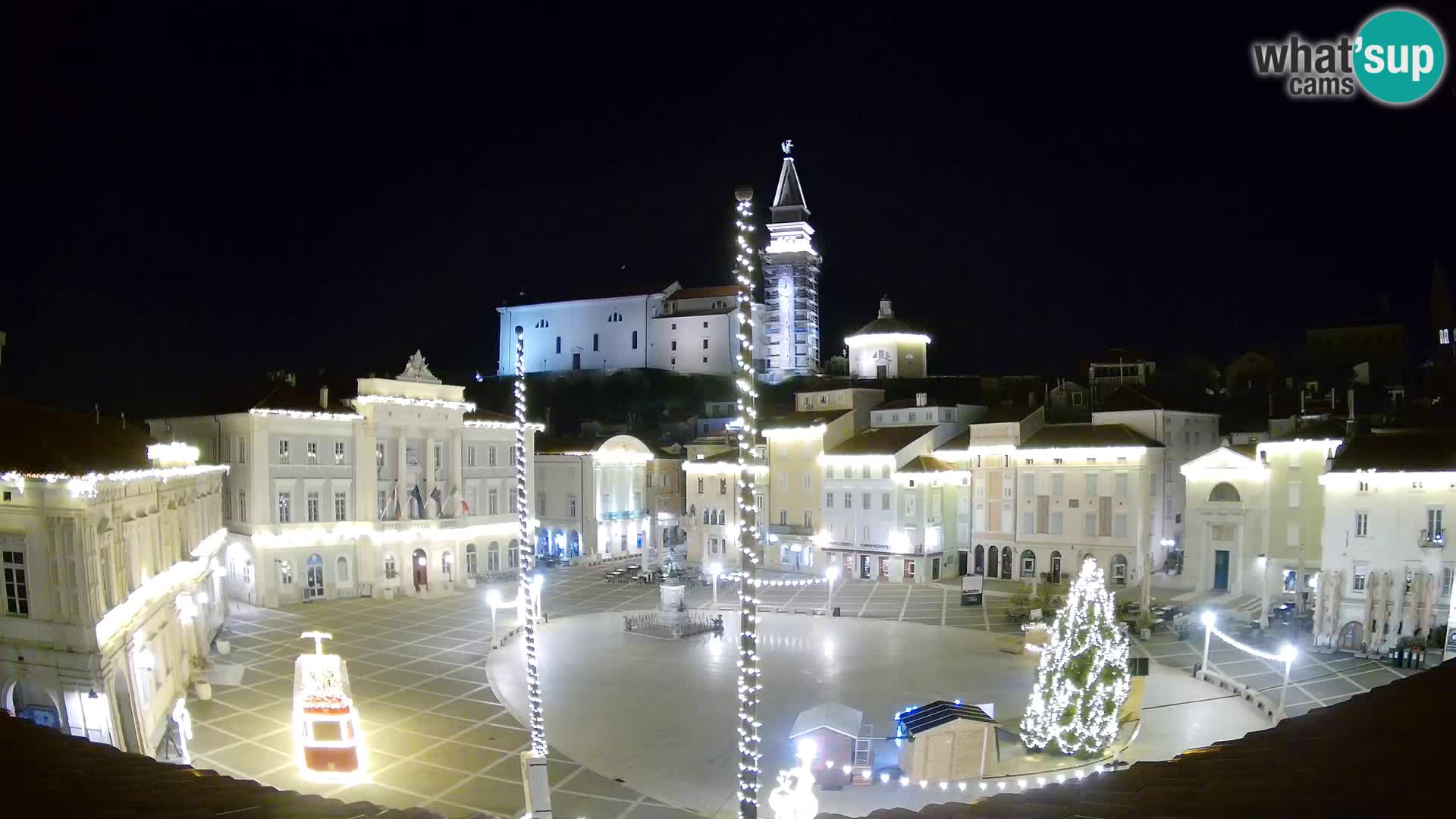 Webcam Pirano – Piazza Tartini dalla “Mestna Kavarna”