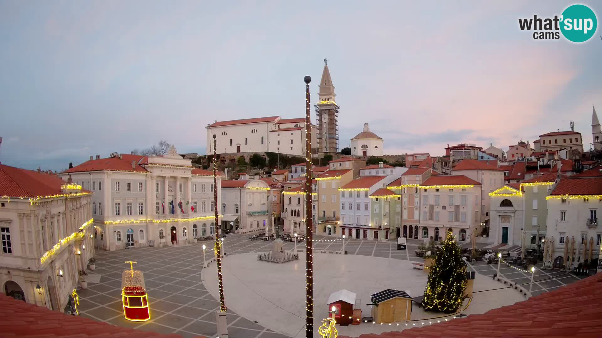 Webcam Pirano – Piazza Tartini dalla “Mestna Kavarna”