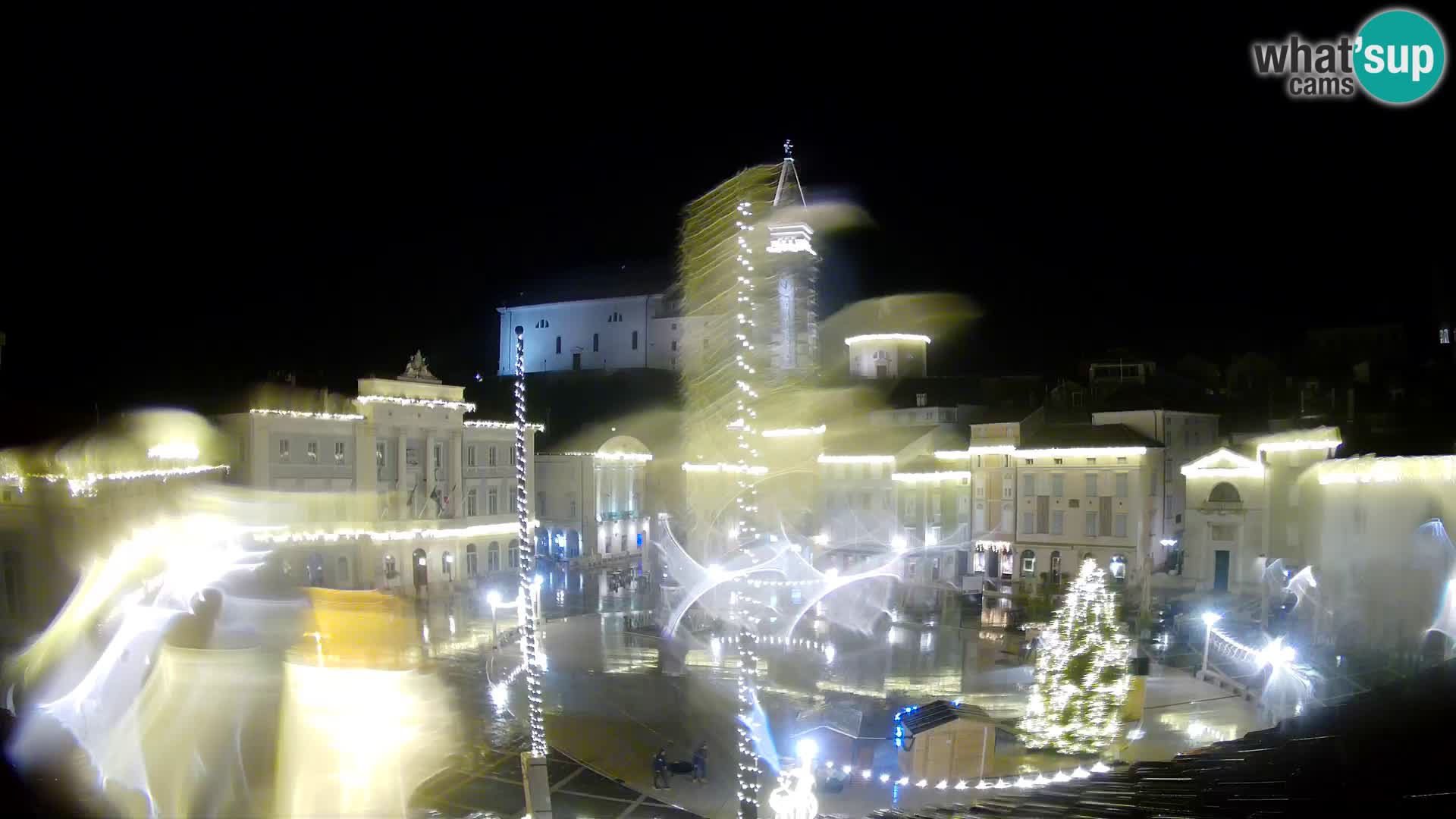 Webcam Piran Tartini square from “Mestna Kavarna”