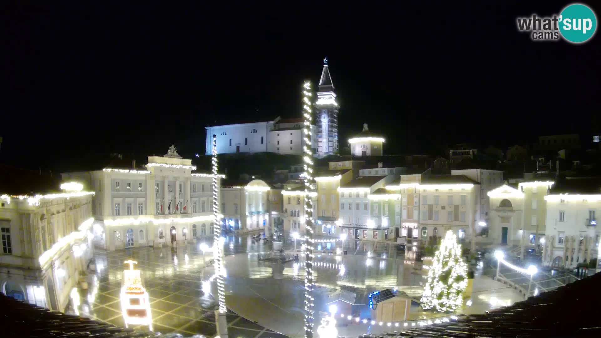 Webcam Pirano – Piazza Tartini dalla “Mestna Kavarna”