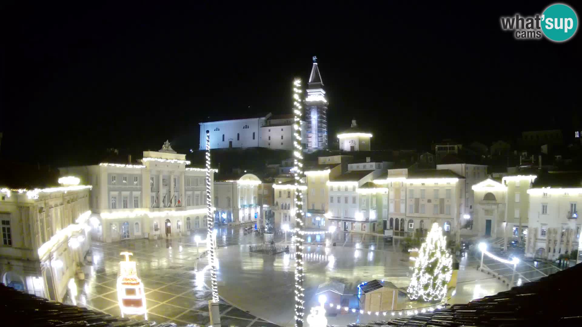 Webcam live Piran – Tartini Platz von “Mestna Kavarna”