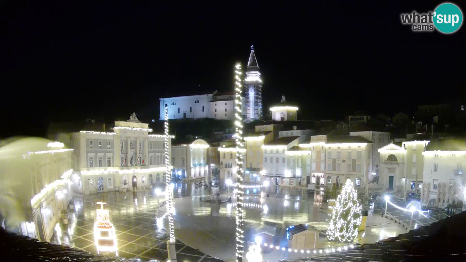 Webcam live Piran – Tartini Platz von “Mestna Kavarna”