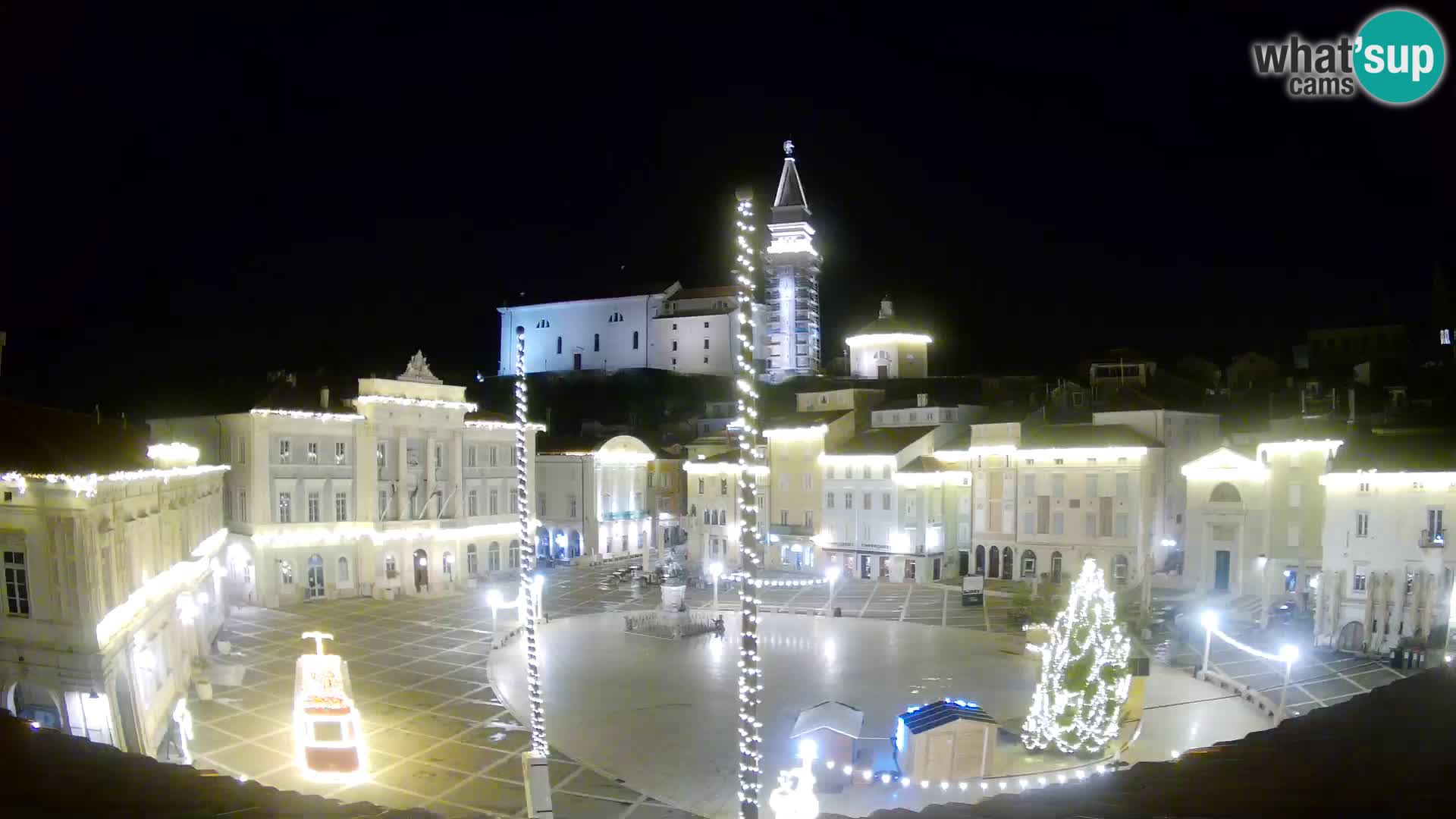 Webcam live Piran – Tartini Platz von “Mestna Kavarna”