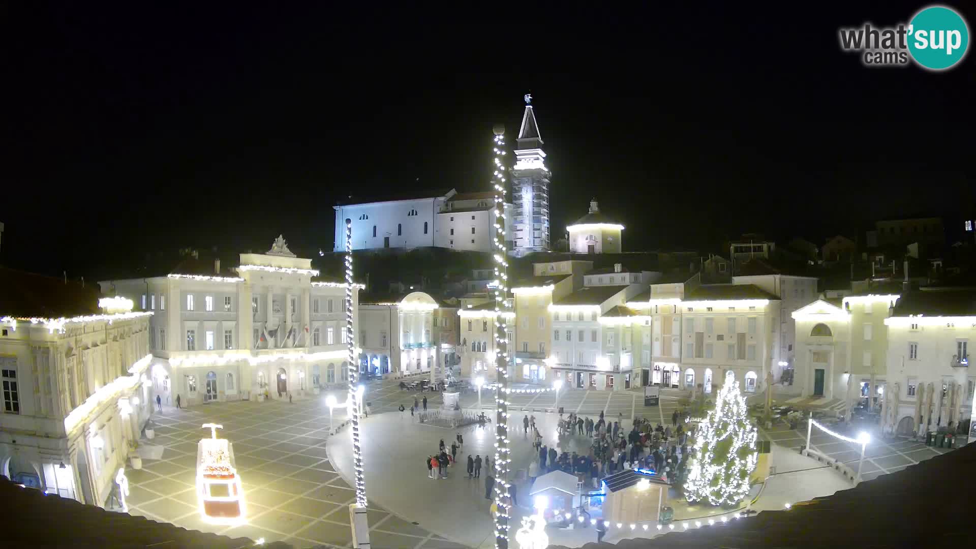 Webcam live Piran – Tartini Platz von “Mestna Kavarna”