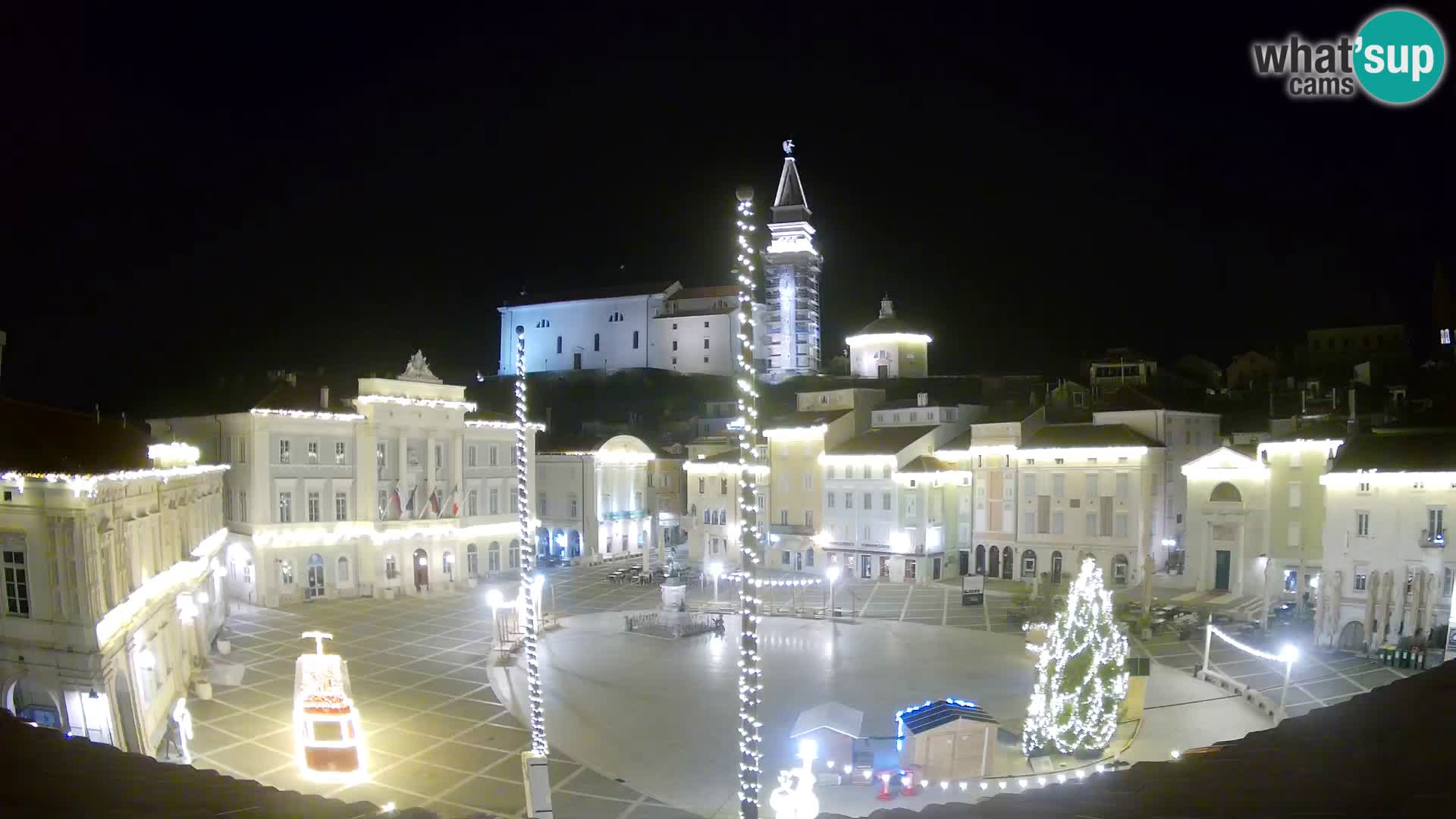 Webcam live Piran – Tartini Platz von “Mestna Kavarna”