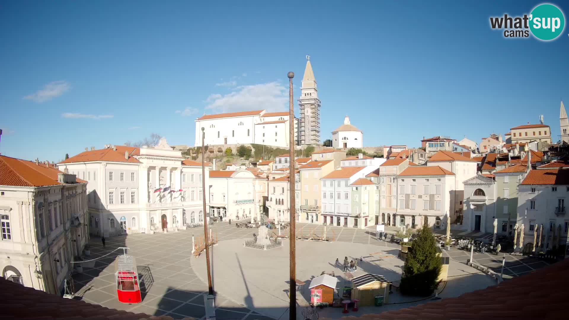 Webcam live Piran – Tartini Platz von “Mestna Kavarna”