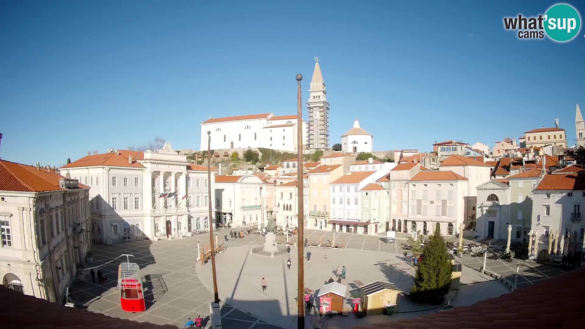 Webcam live Piran – Tartini Platz von “Mestna Kavarna”