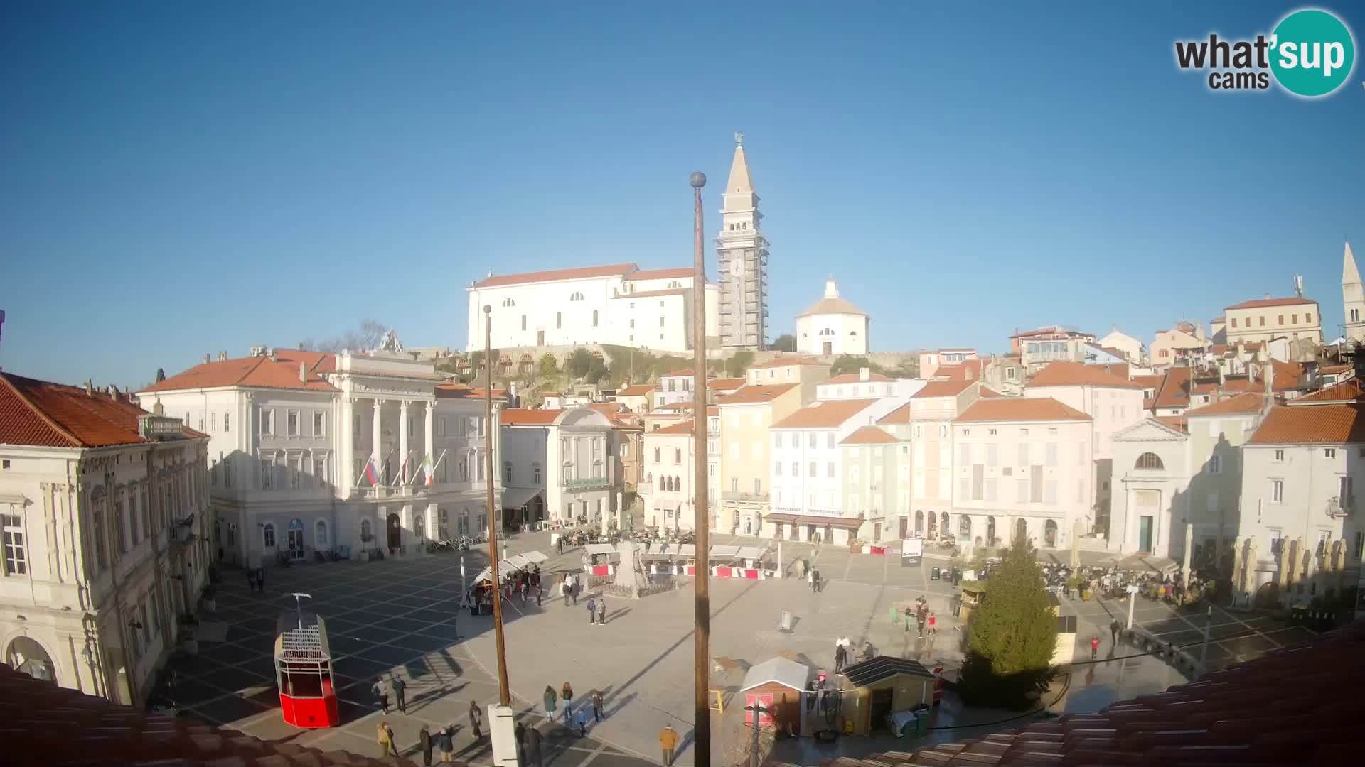 Webcam Live Pirano ( Piran )- Piazza Tartini