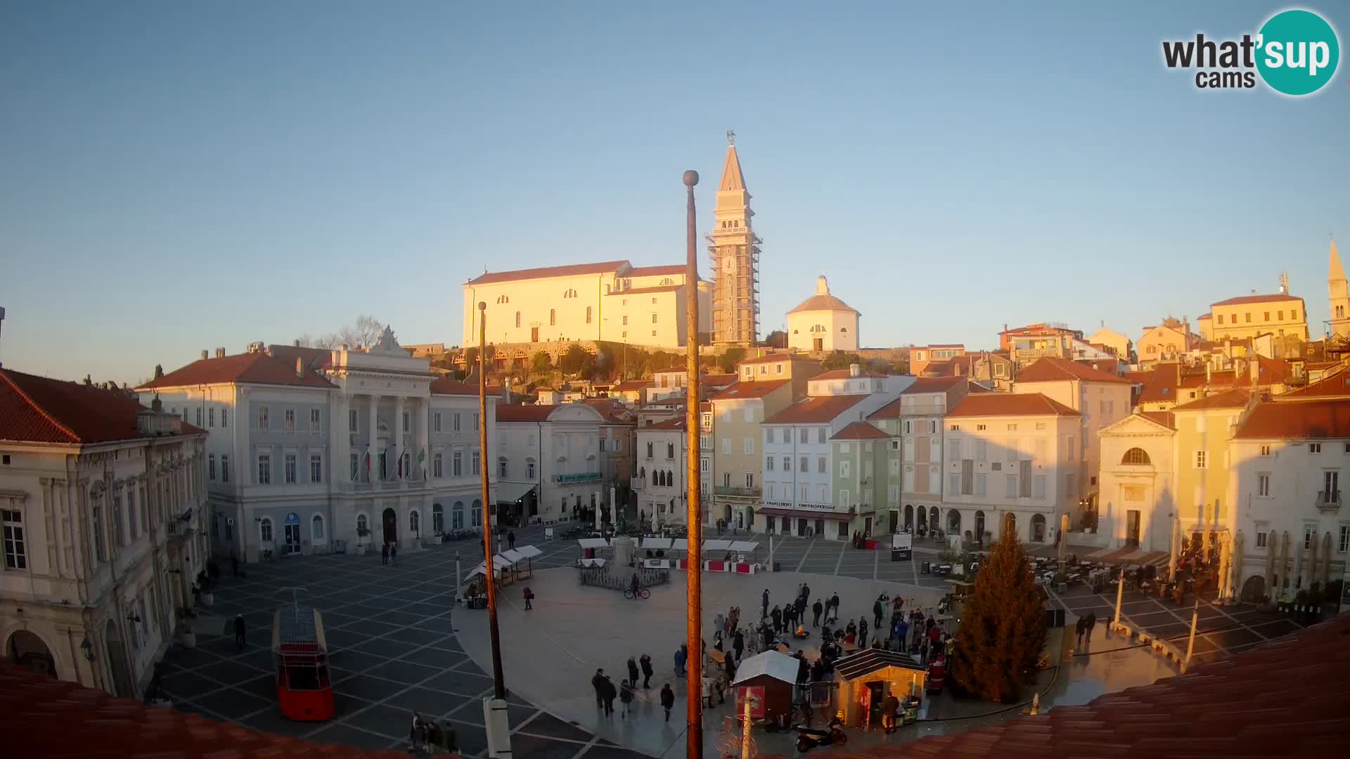 Webcam Live Pirano ( Piran )- Piazza Tartini