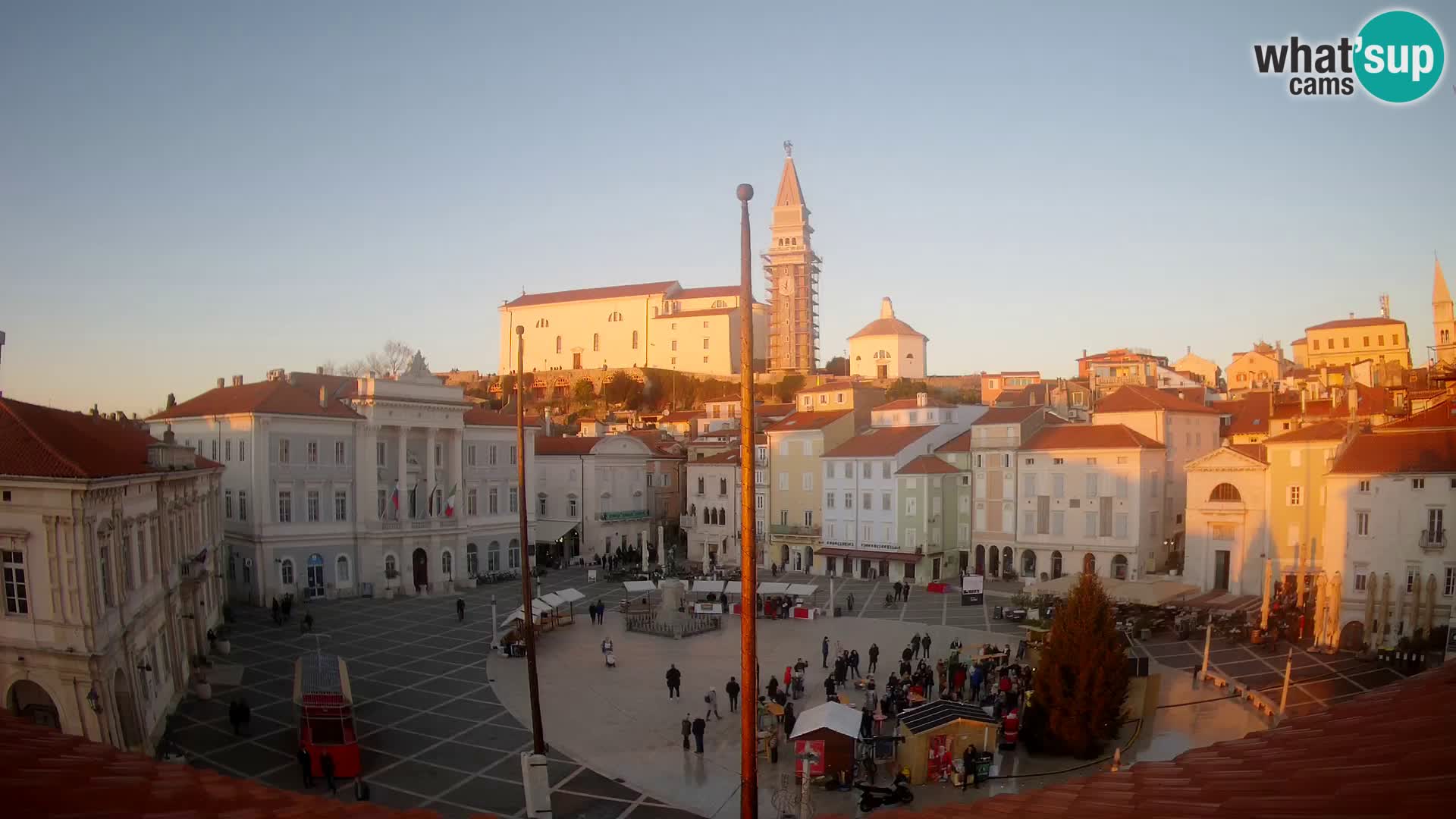 Webcam Live Pirano ( Piran )- Piazza Tartini