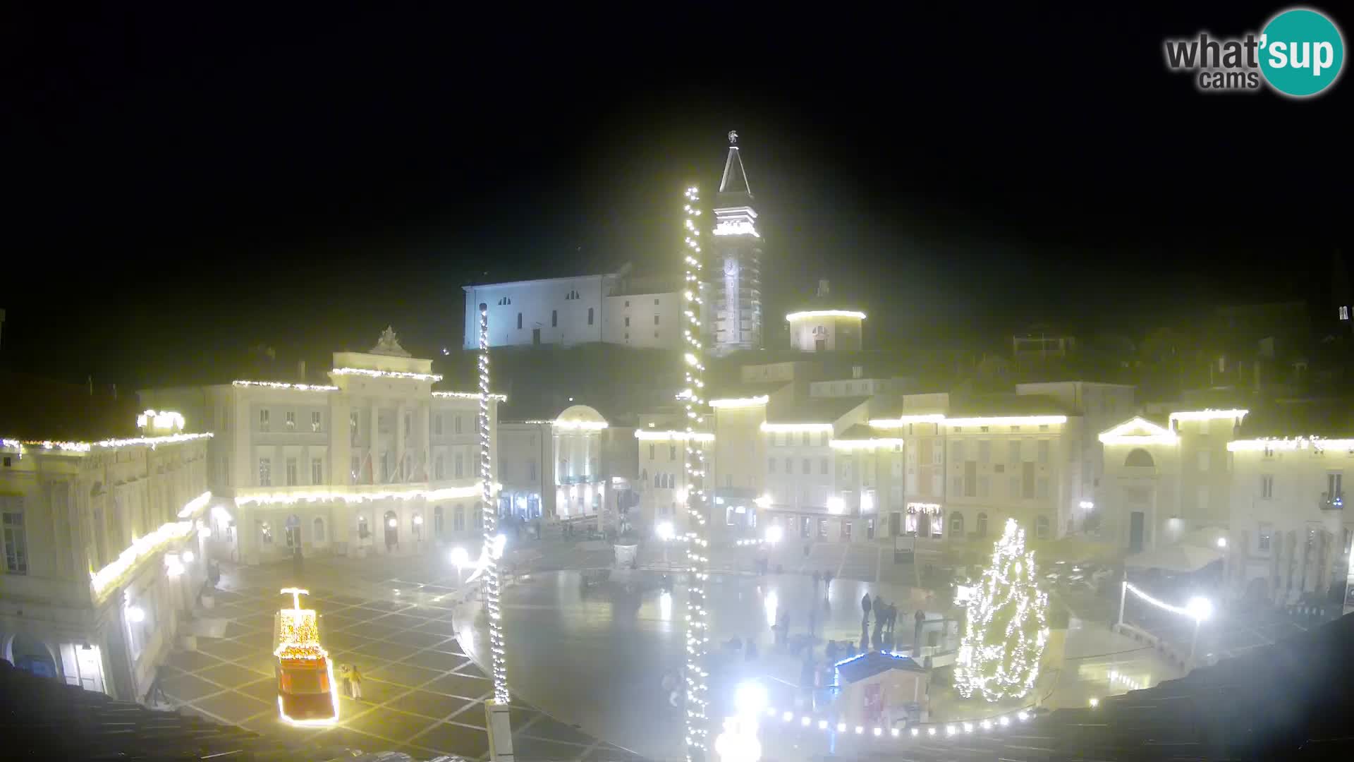 Webcam live Piran – Tartini Platz von “Mestna Kavarna”