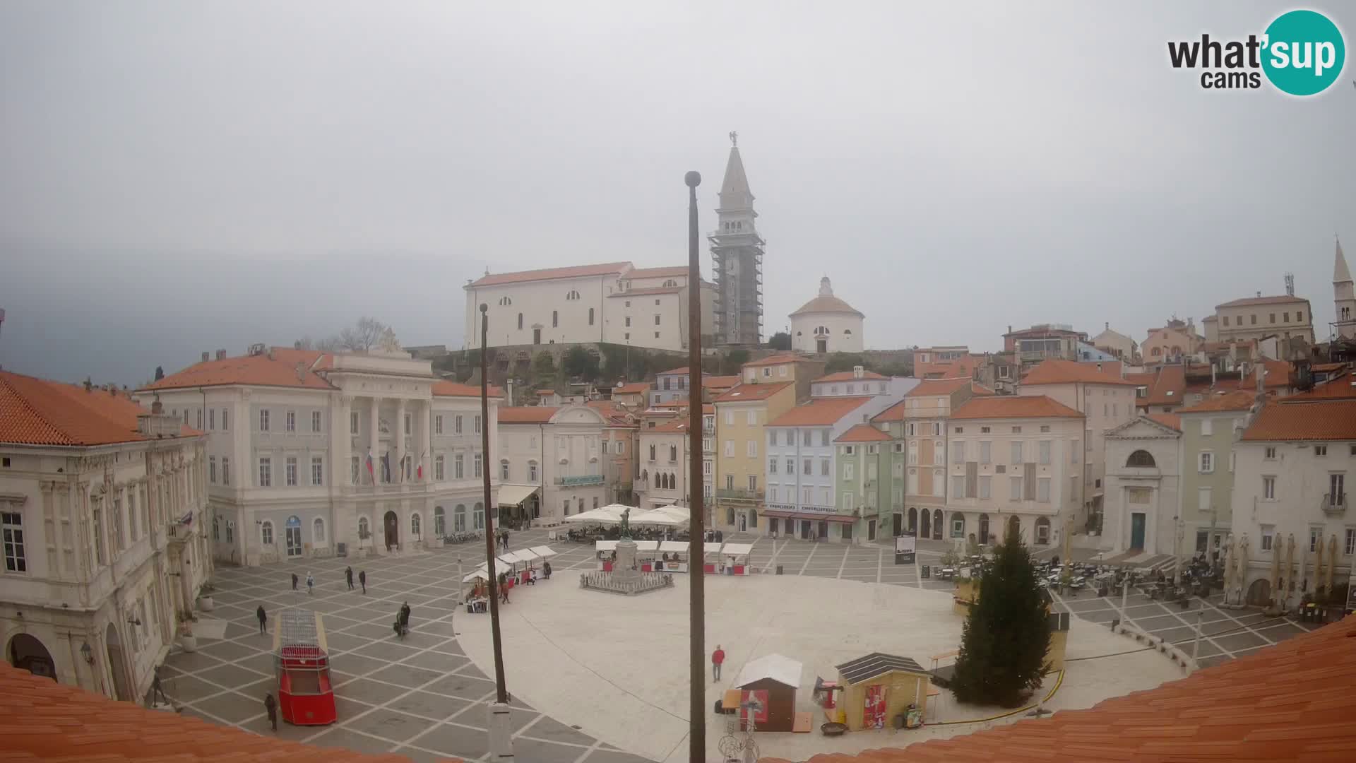 Webcam Live Pirano ( Piran )- Piazza Tartini