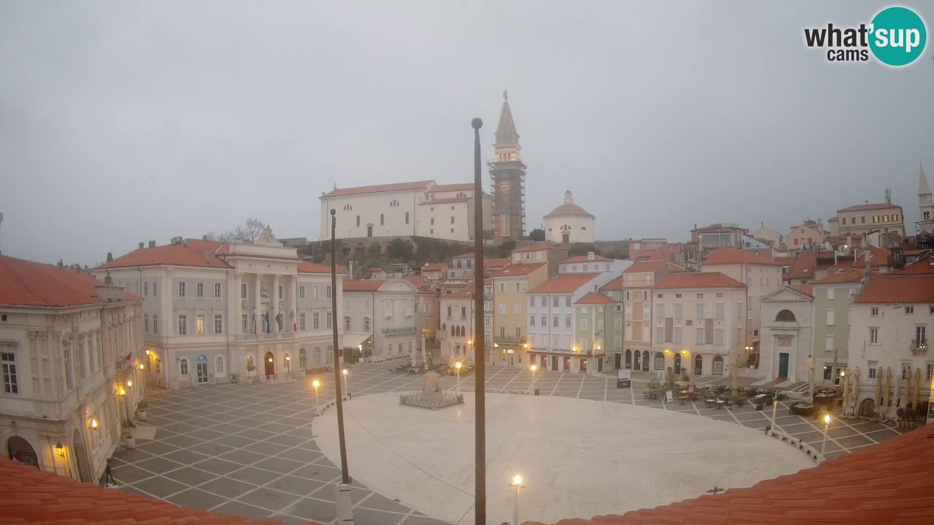 Webcam live Piran – Tartini Platz von “Mestna Kavarna”