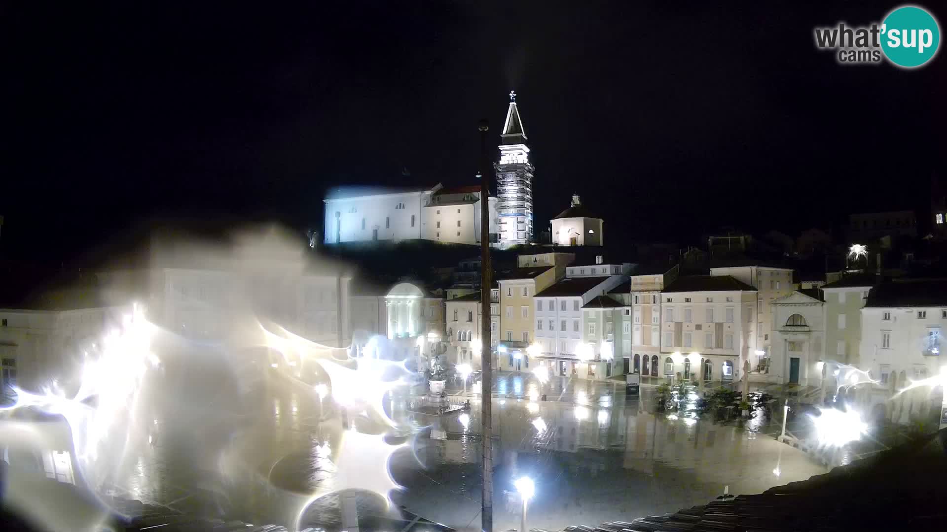 Webcam Piran Tartini square from “Mestna Kavarna”