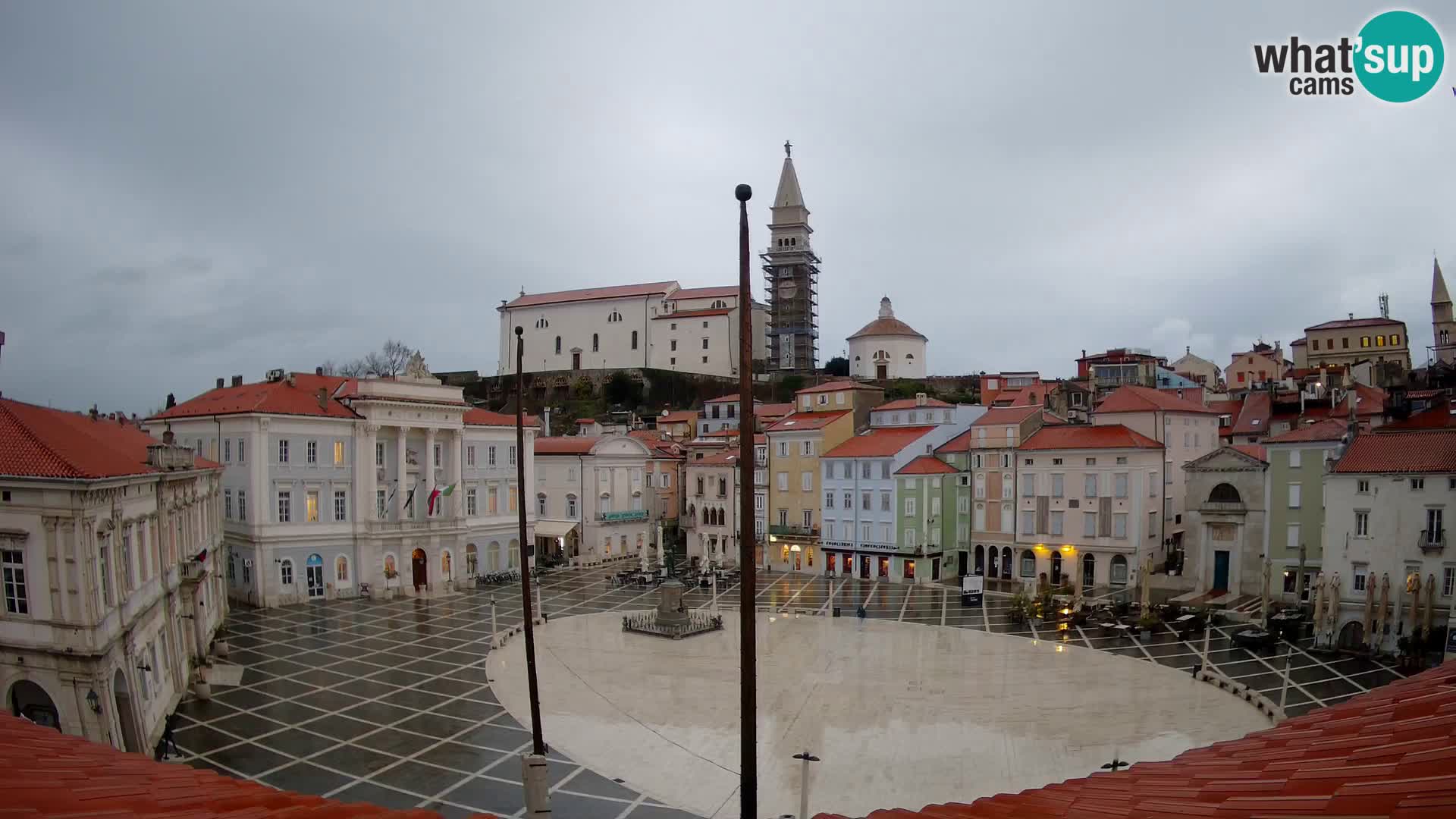 Webcam live Piran – Tartini Platz von “Mestna Kavarna”