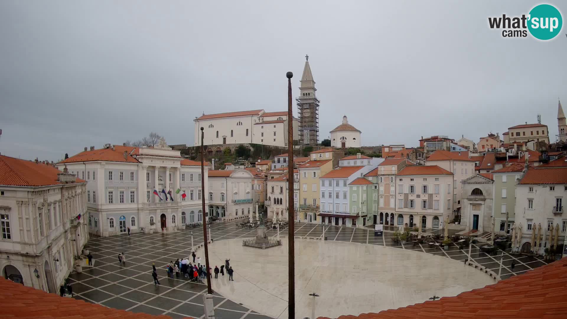 Webcam Pirano – Piazza Tartini dalla “Mestna Kavarna”