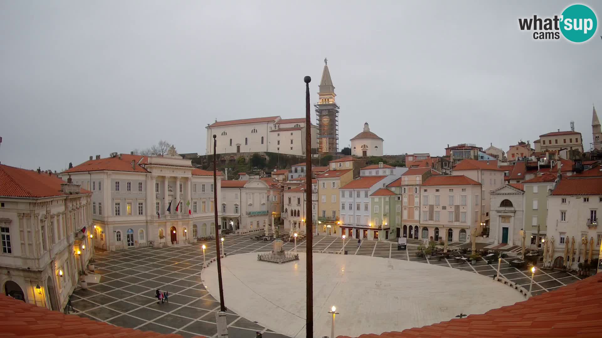 Webcam live Piran – Tartini Platz von “Mestna Kavarna”