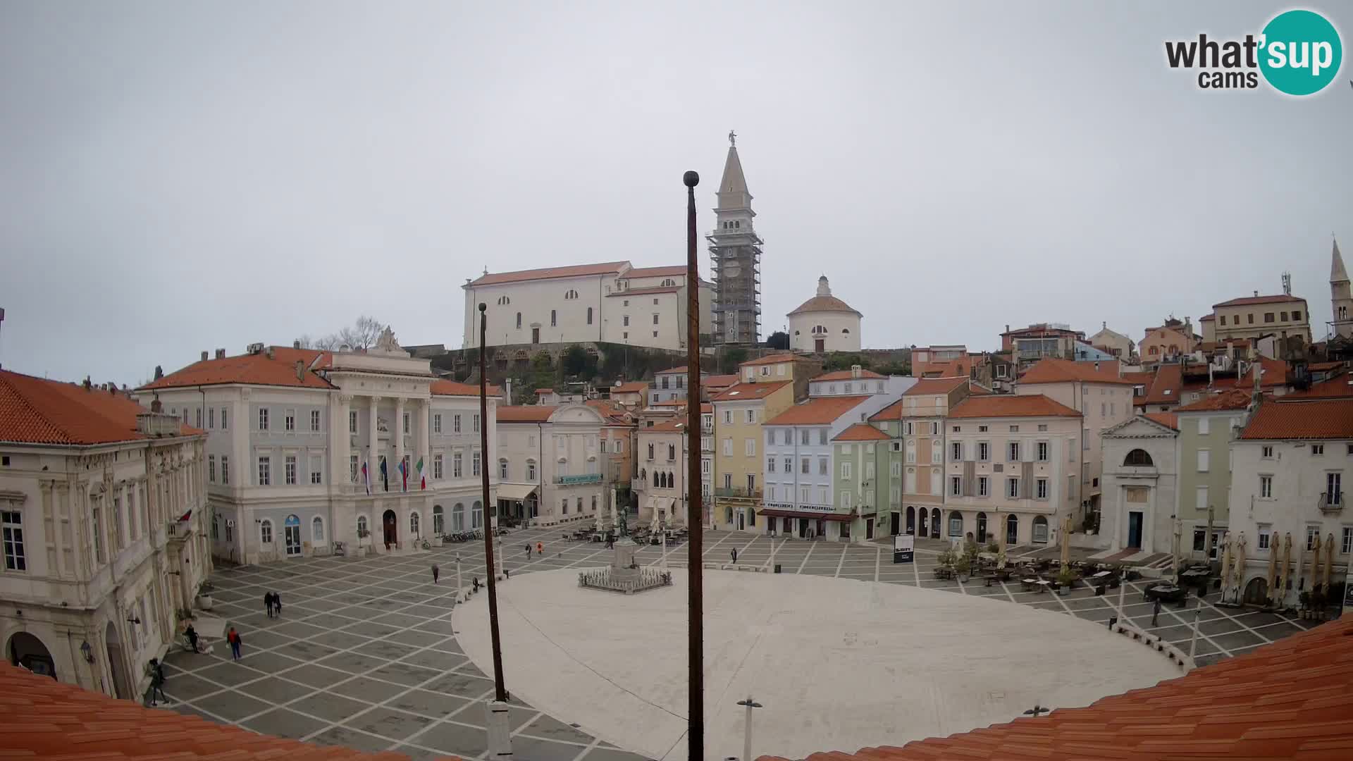 Webcam live Piran – Tartini Platz von “Mestna Kavarna”