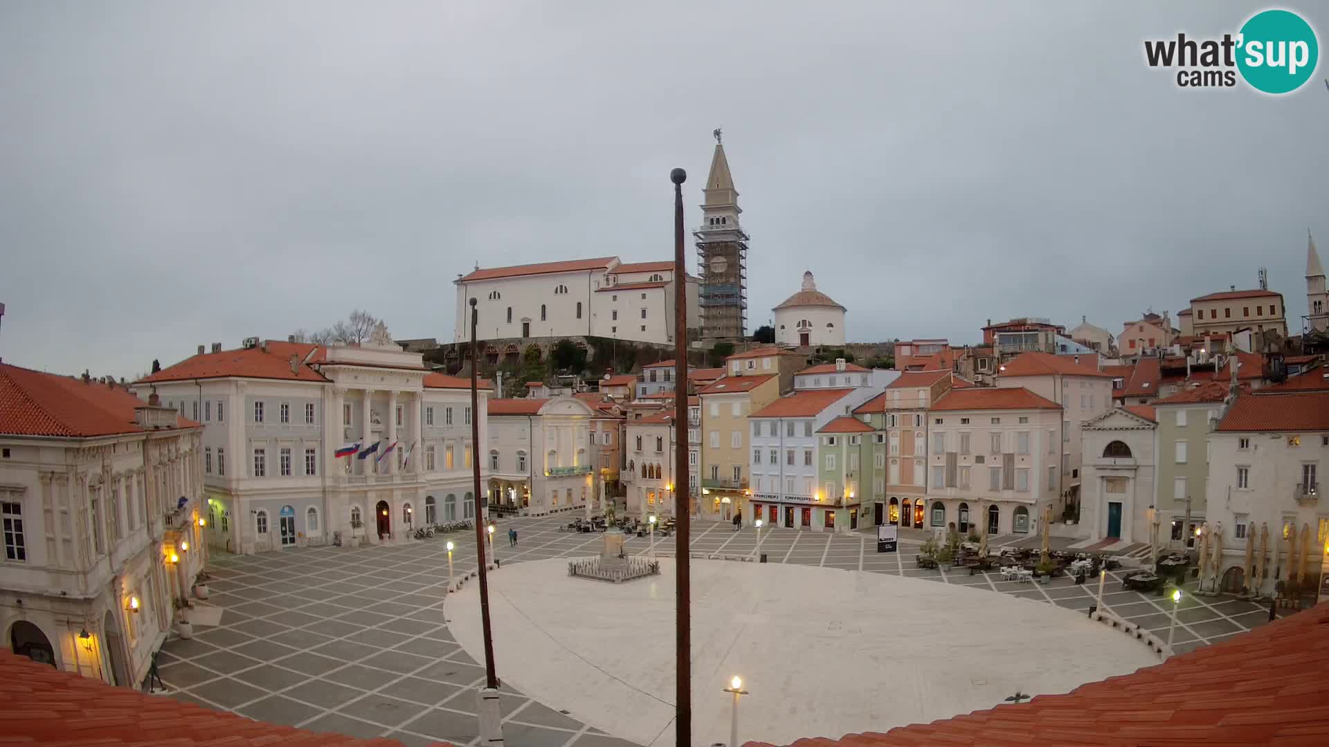 Webcam Pirano – Piazza Tartini dalla “Mestna Kavarna”