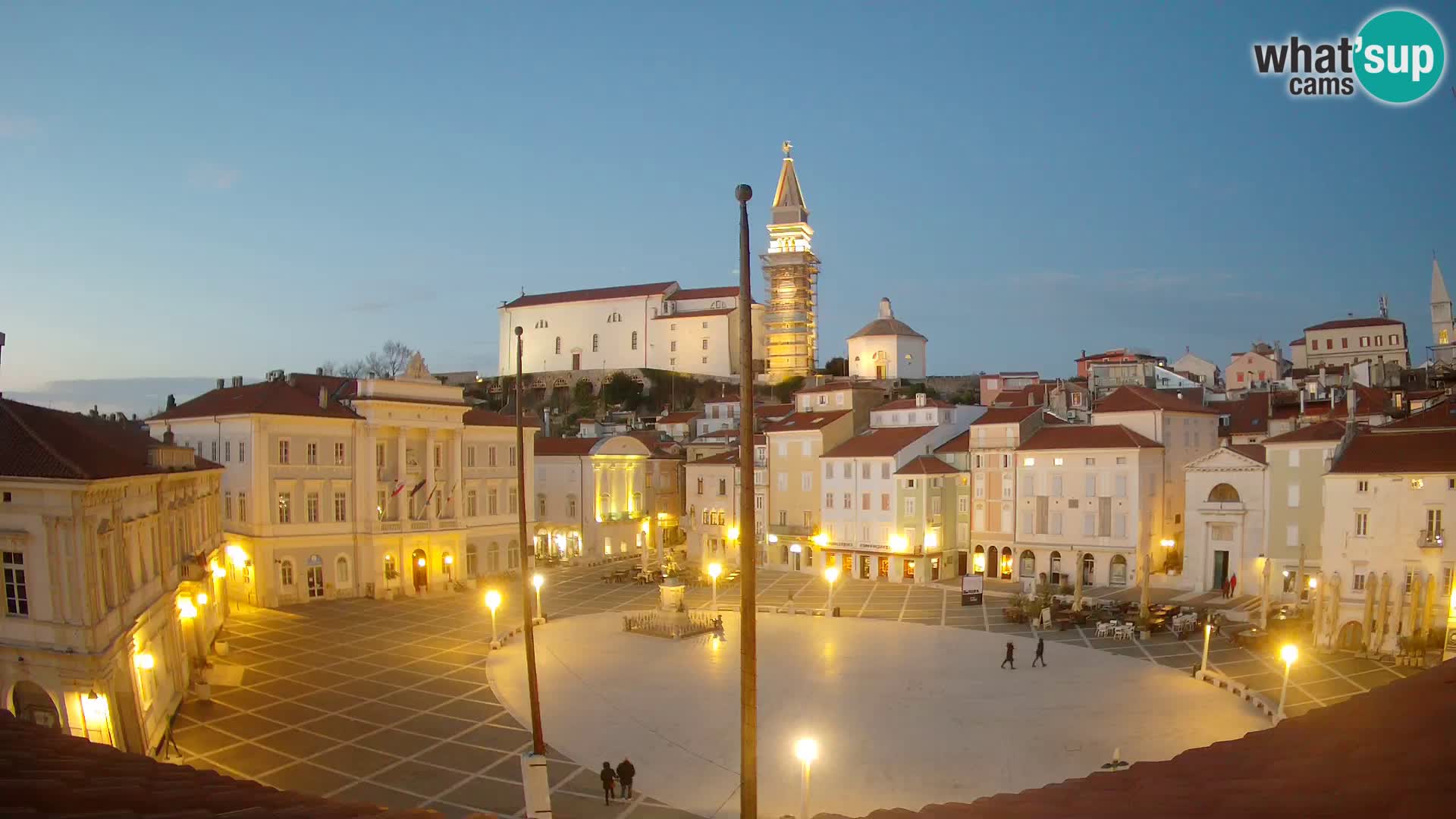 Webcam live Piran – Tartini Platz von “Mestna Kavarna”