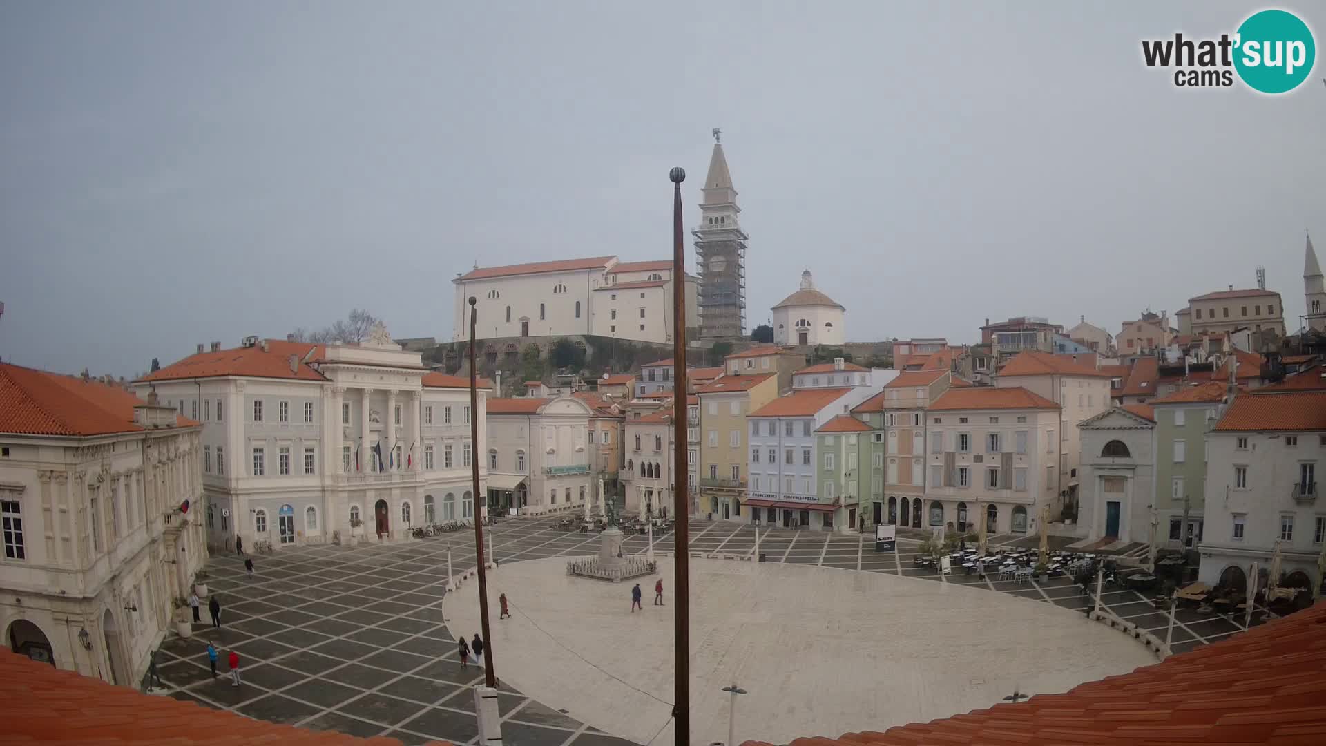 Webcam live Piran – Tartini Platz von “Mestna Kavarna”