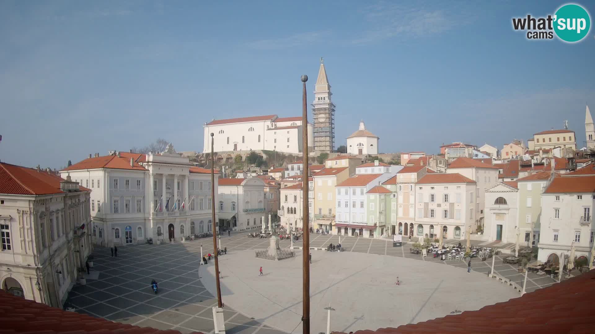 Webcam live Piran – Tartini Platz von “Mestna Kavarna”