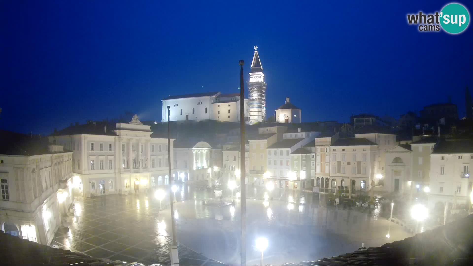 Webcam live Piran – Tartini Platz von “Mestna Kavarna”