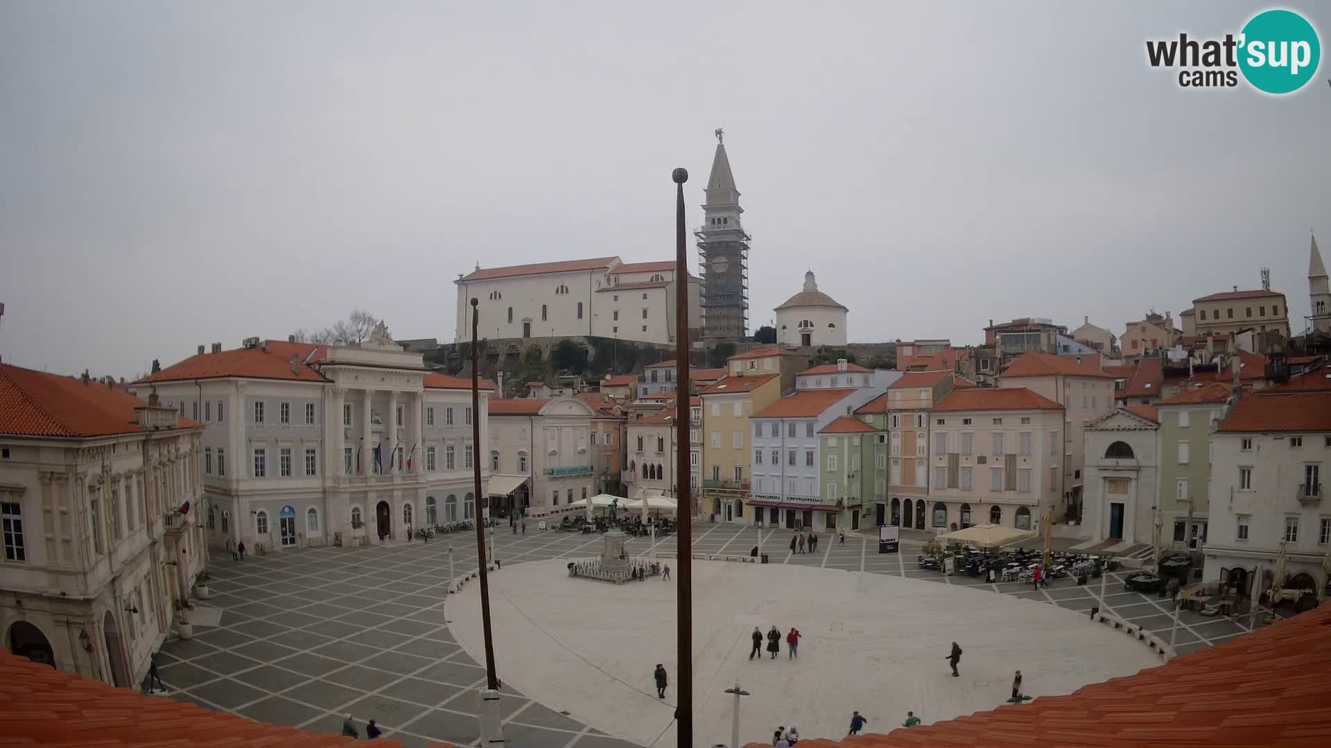 Webcam live Piran – Tartini Platz von “Mestna Kavarna”