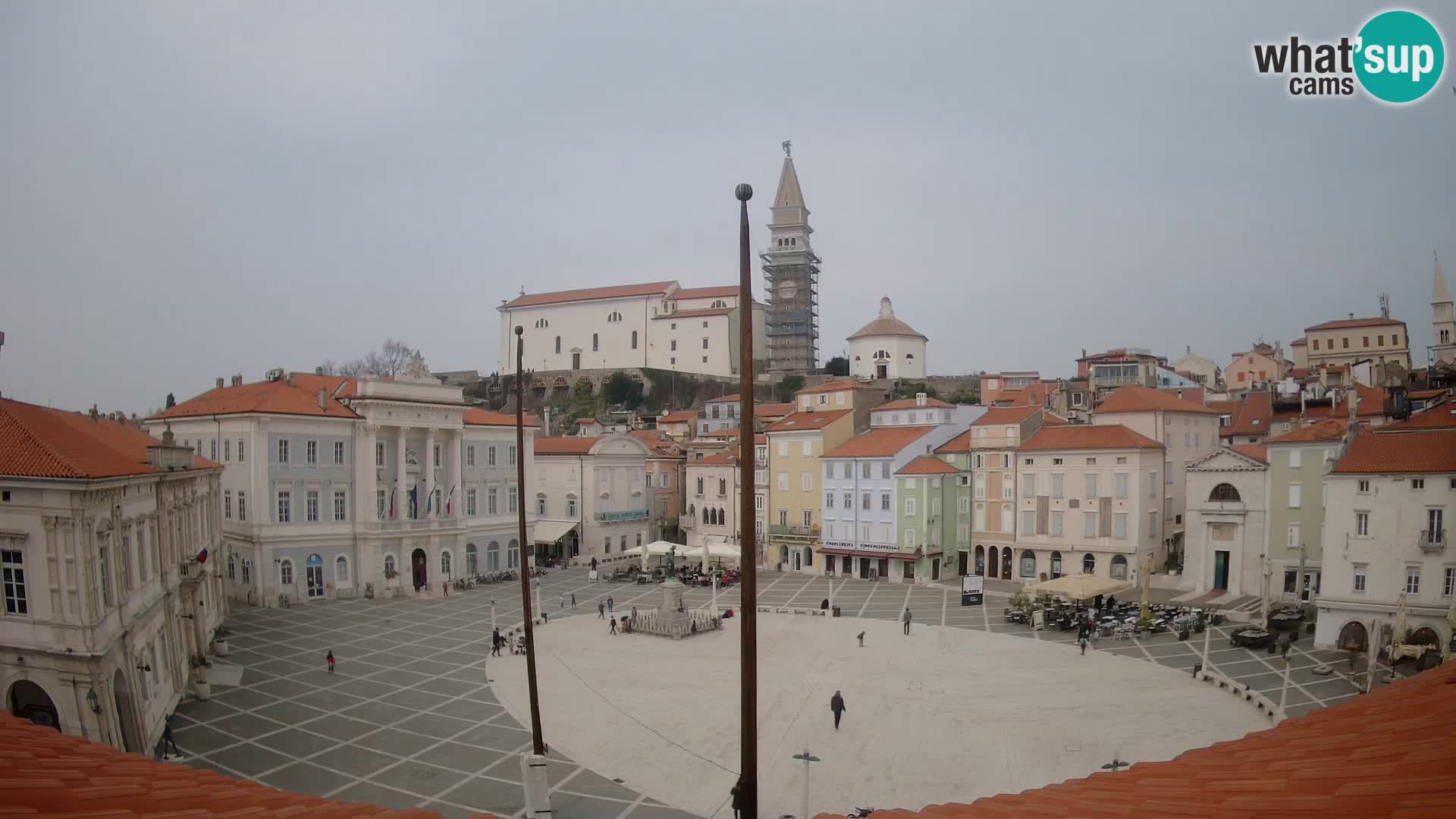 Webcam live Piran – Tartini Platz von “Mestna Kavarna”