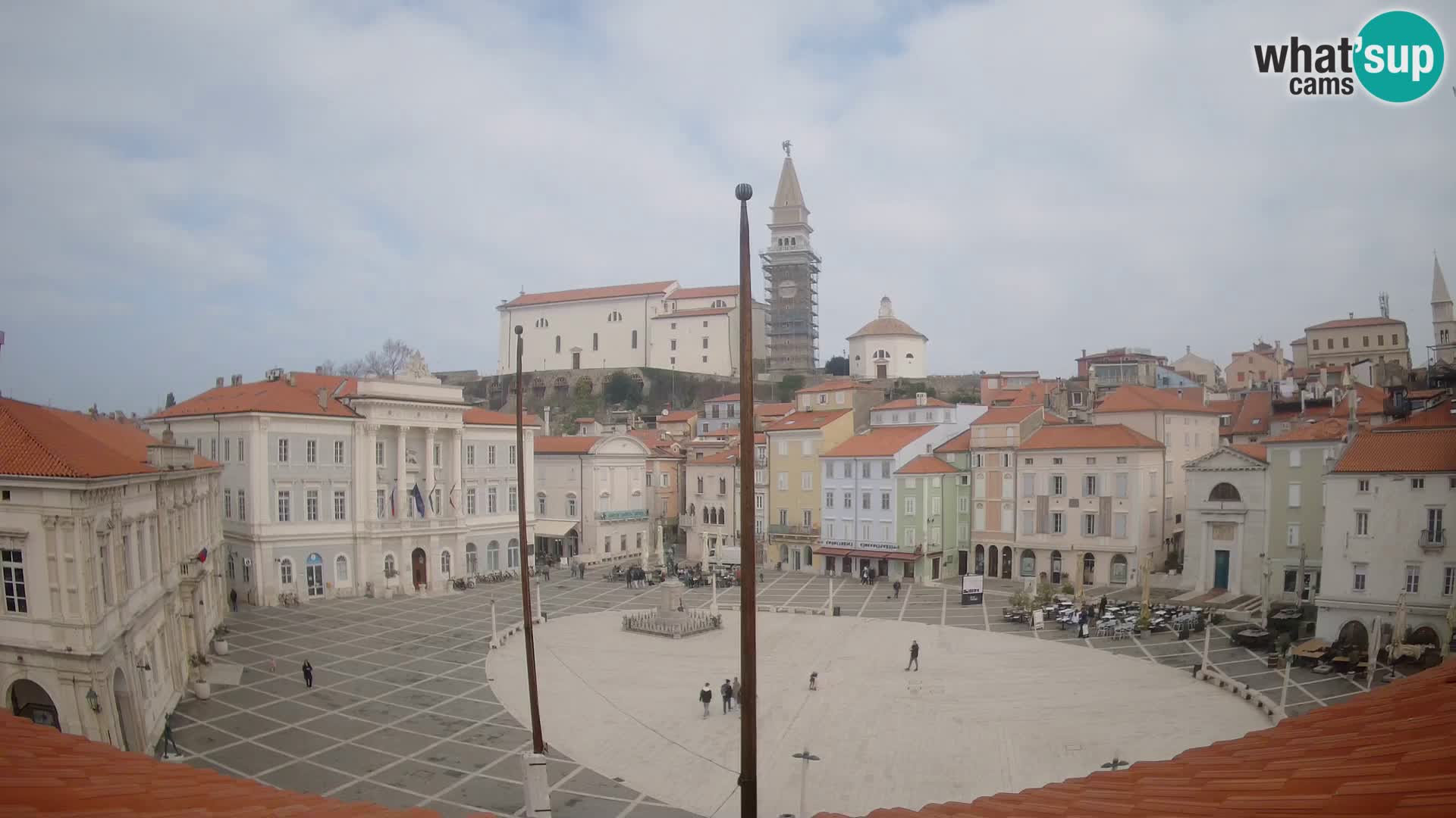 Webcam live Piran – Tartini Platz von “Mestna Kavarna”