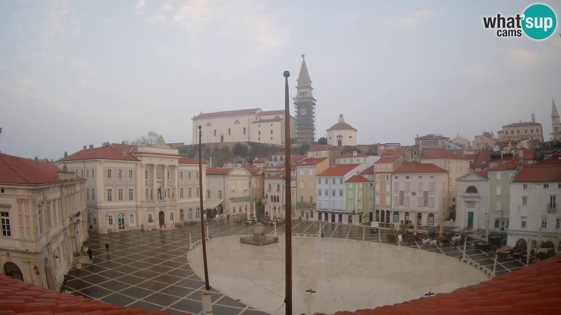 Webcam live Piran – Tartini Platz von “Mestna Kavarna”