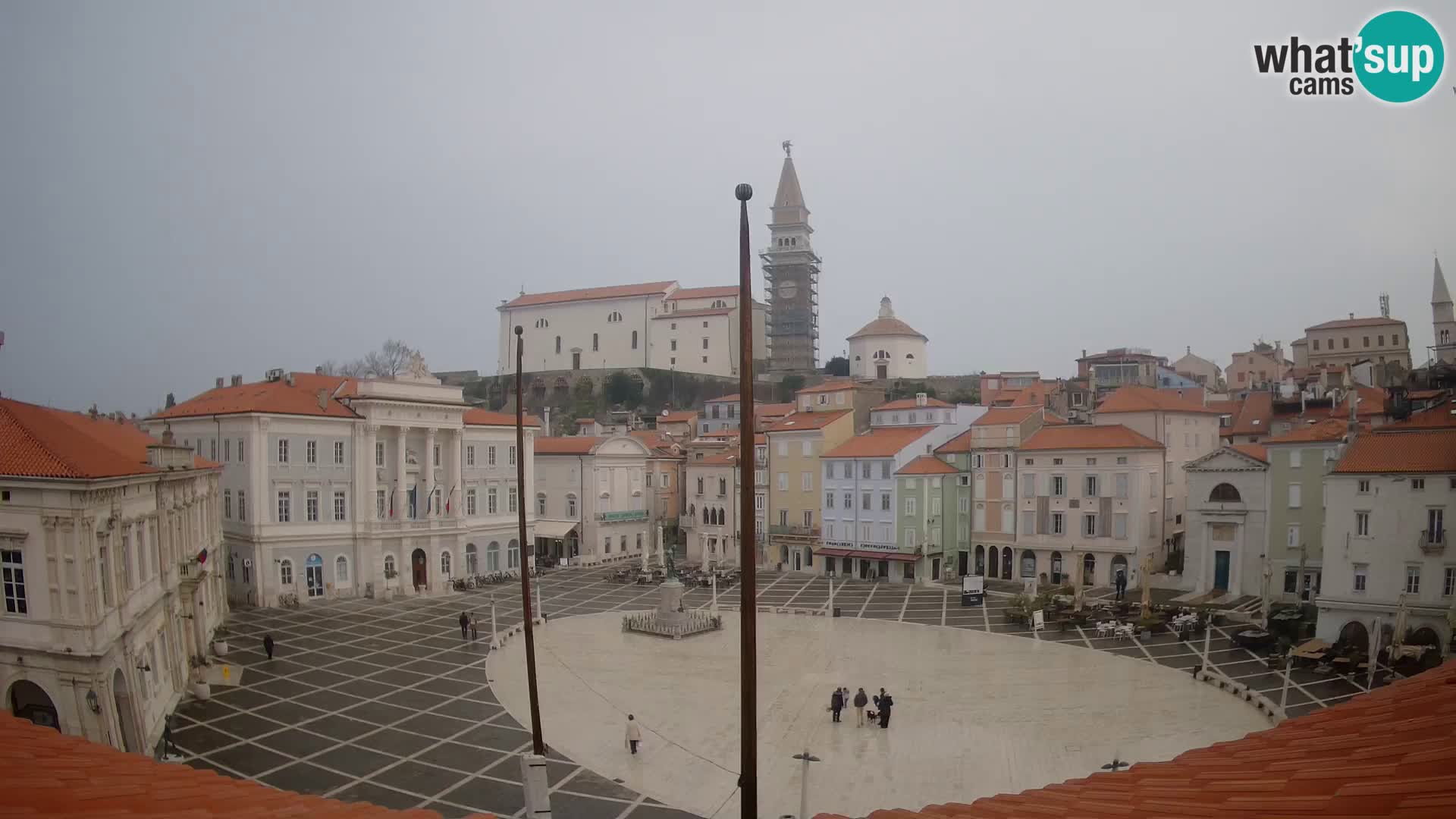 Webcam live Piran – Tartini Platz von “Mestna Kavarna”