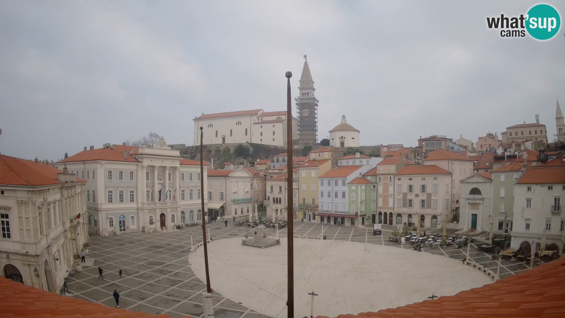 Webcam live Piran – Tartini Platz von “Mestna Kavarna”