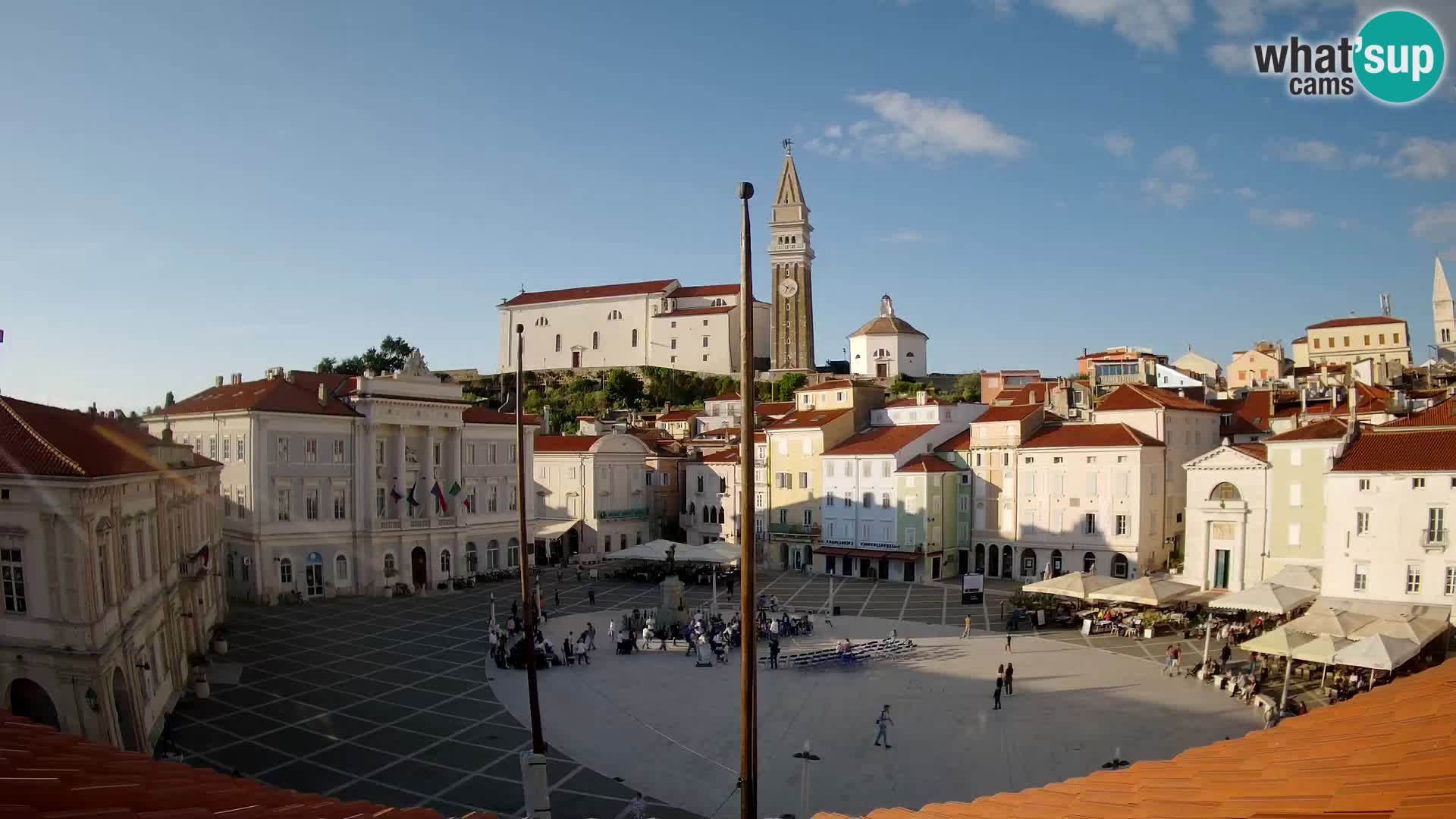 Web Kamera Piran – Tartinijev trg sa “Mestna Kavarna”