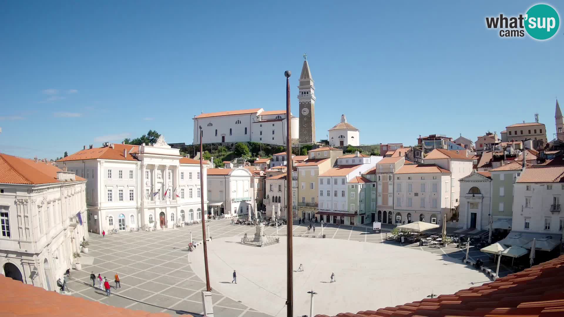 Web Kamera Piran – Tartinijev trg sa “Mestna Kavarna”