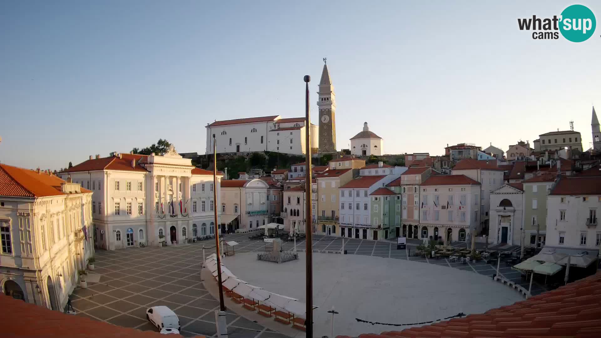 Webcam Pirano – Piazza Tartini dalla “Mestna Kavarna”