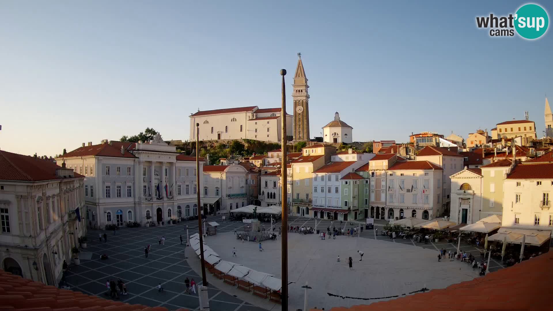 Web Kamera Piran – Tartinijev trg sa “Mestna Kavarna”