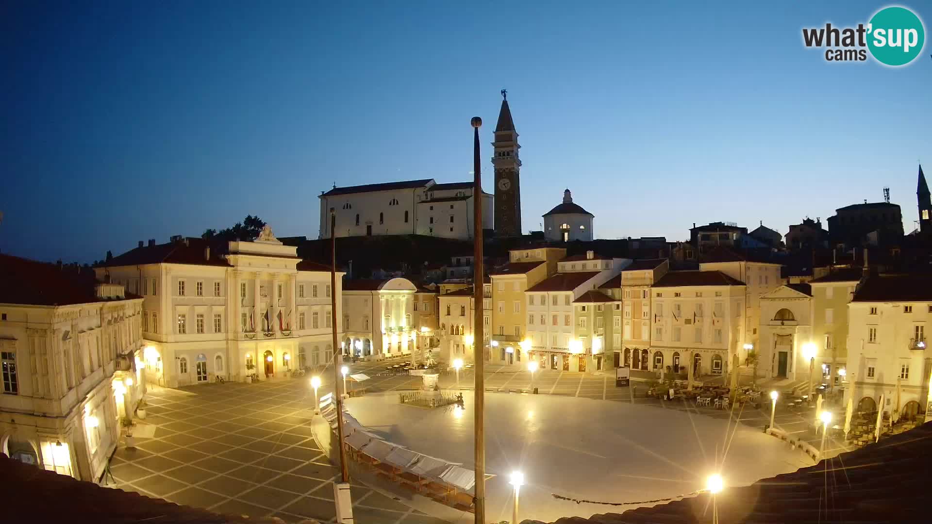 Web Kamera Piran – Tartinijev trg sa “Mestna Kavarna”