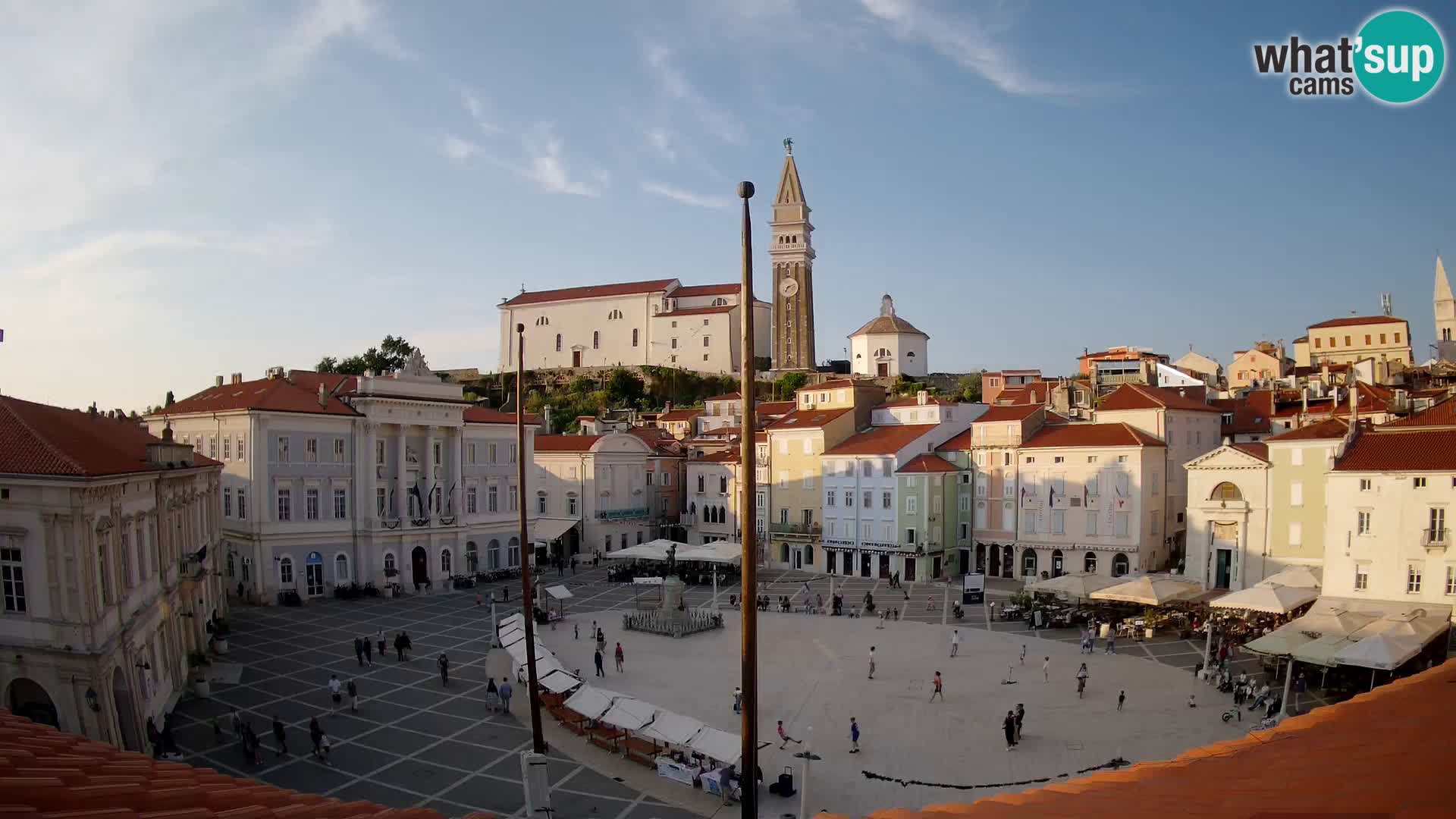 Webcam live Piran – Tartini Platz von “Mestna Kavarna”