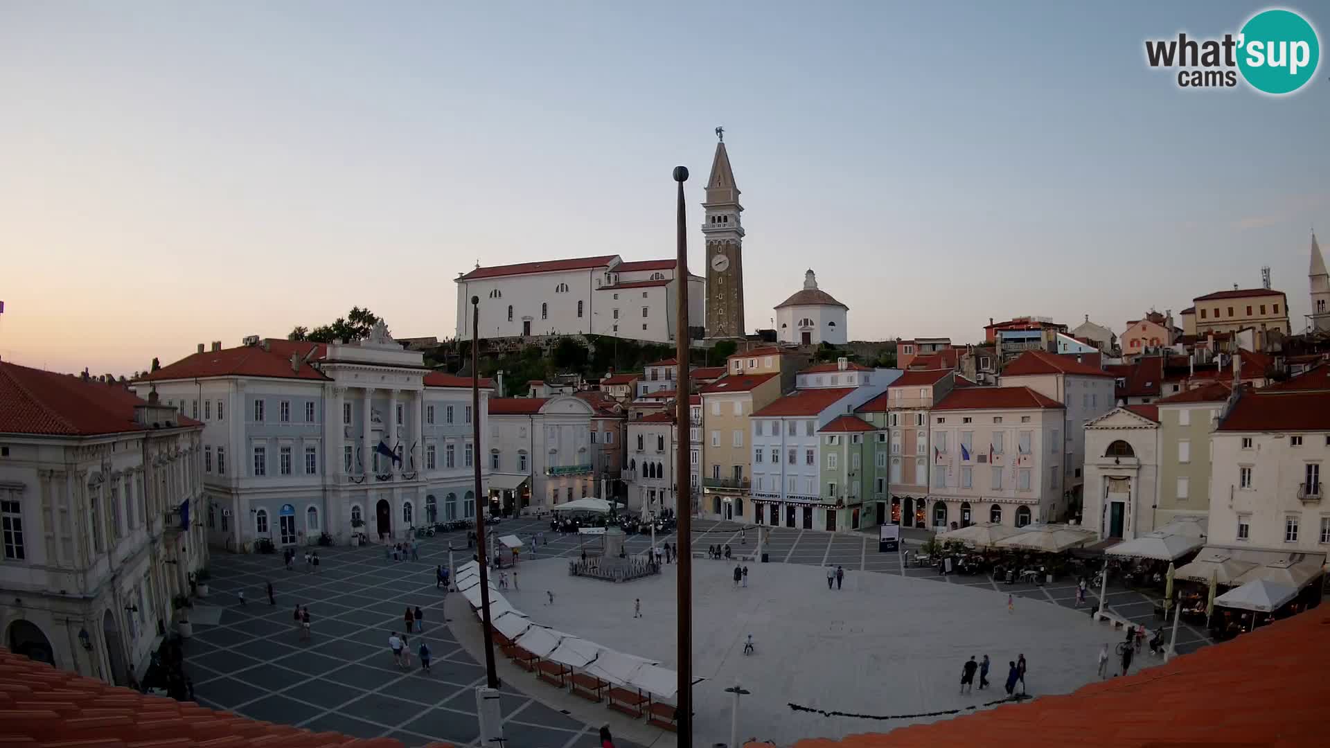 Webcam Pirano – Piazza Tartini dalla “Mestna Kavarna”