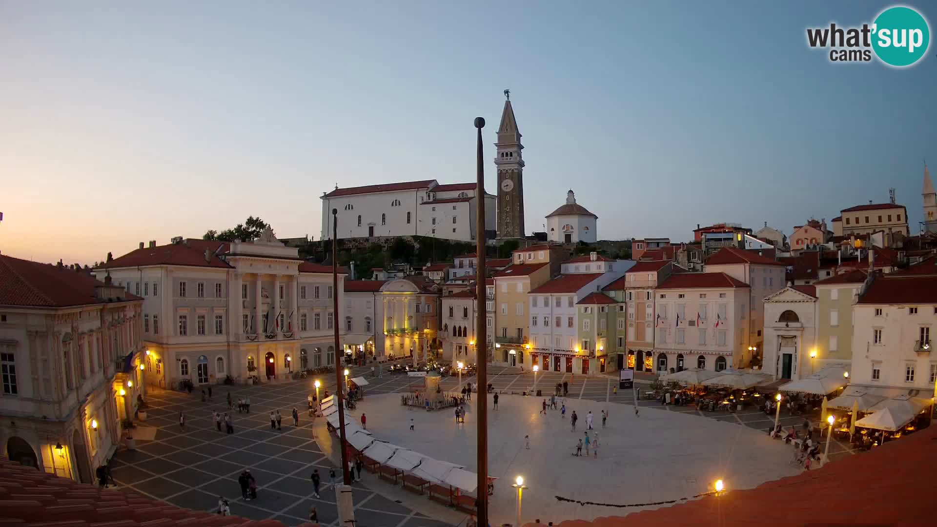 Webcam Pirano – Piazza Tartini dalla “Mestna Kavarna”