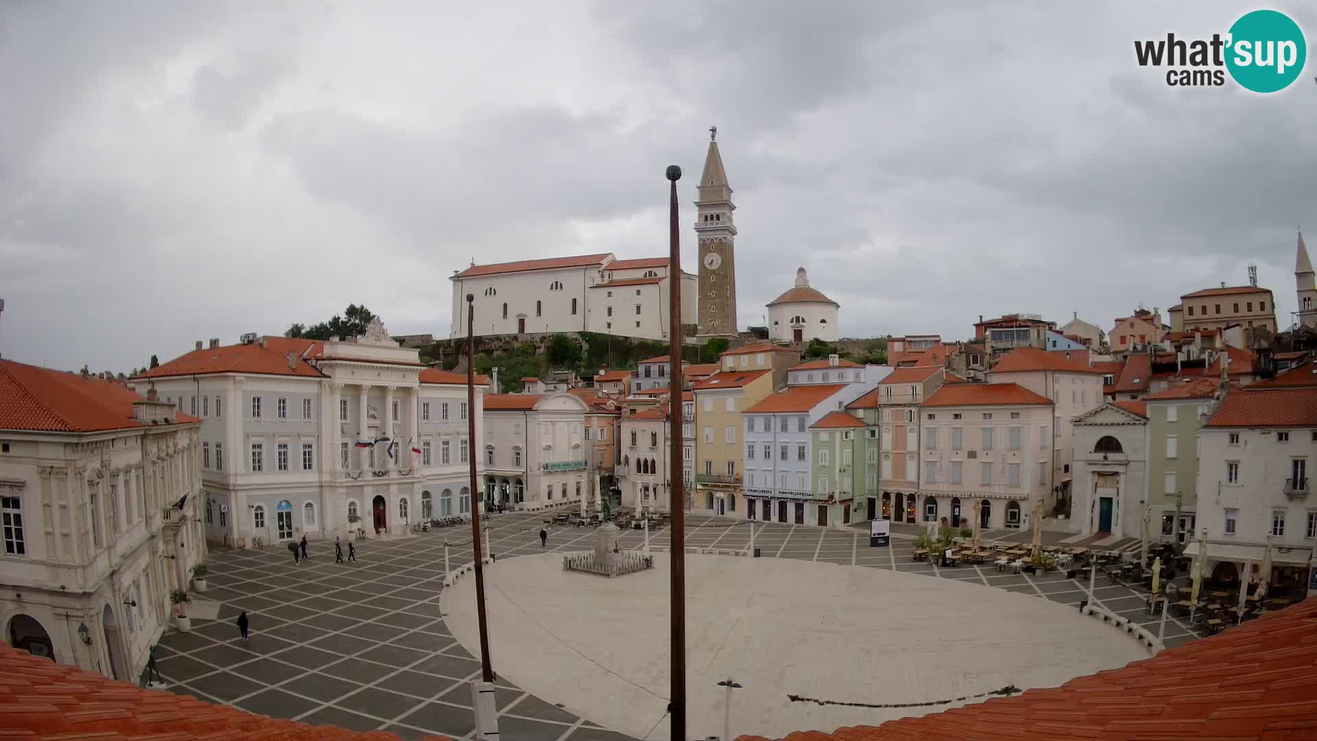 Web Kamera Piran – Tartinijev trg sa “Mestna Kavarna”