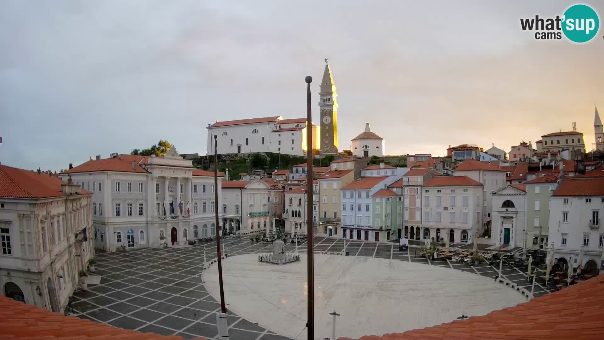 Webcam Live Pirano ( Piran )- Piazza Tartini