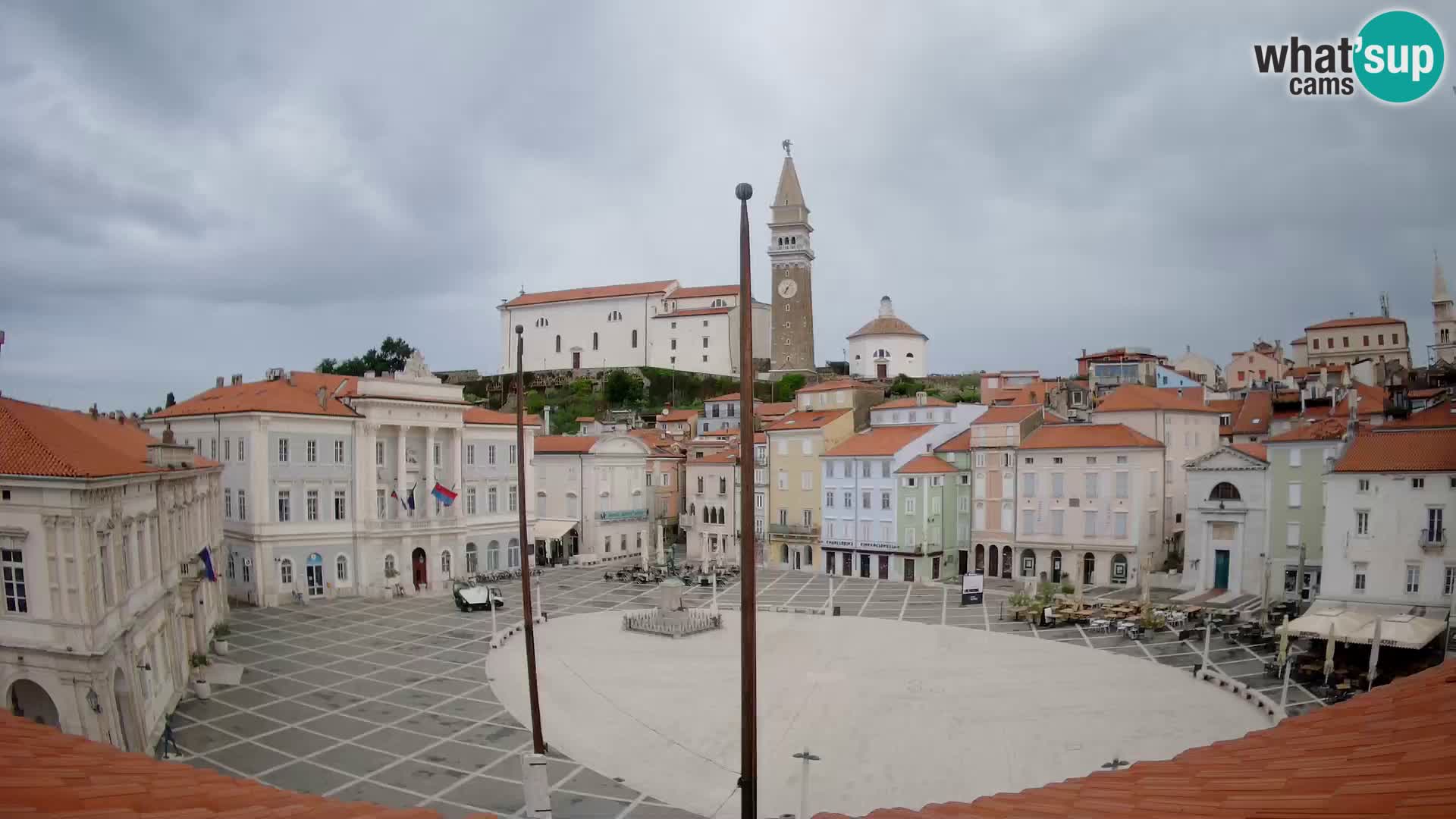 Webcam live Piran – Tartini Platz von “Mestna Kavarna”