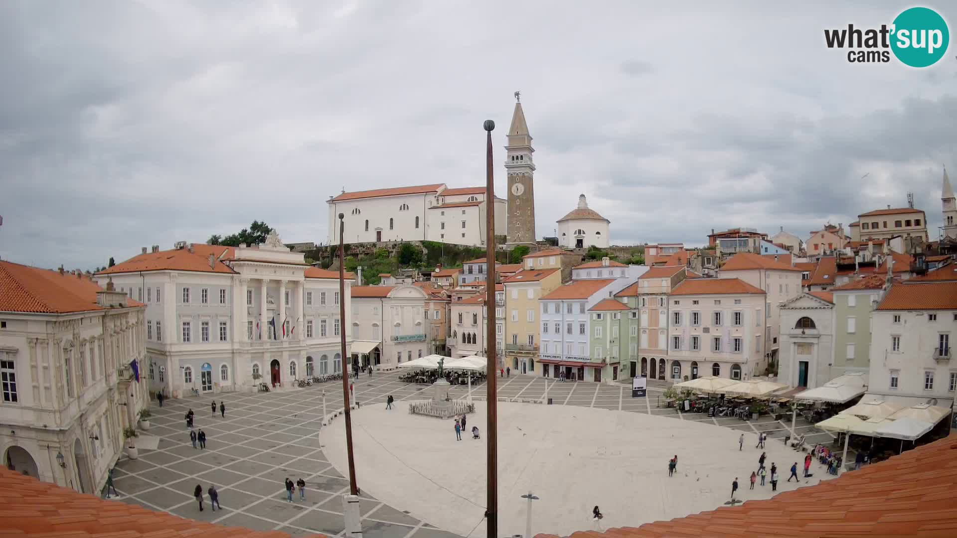 Webcam Live Pirano ( Piran )- Piazza Tartini