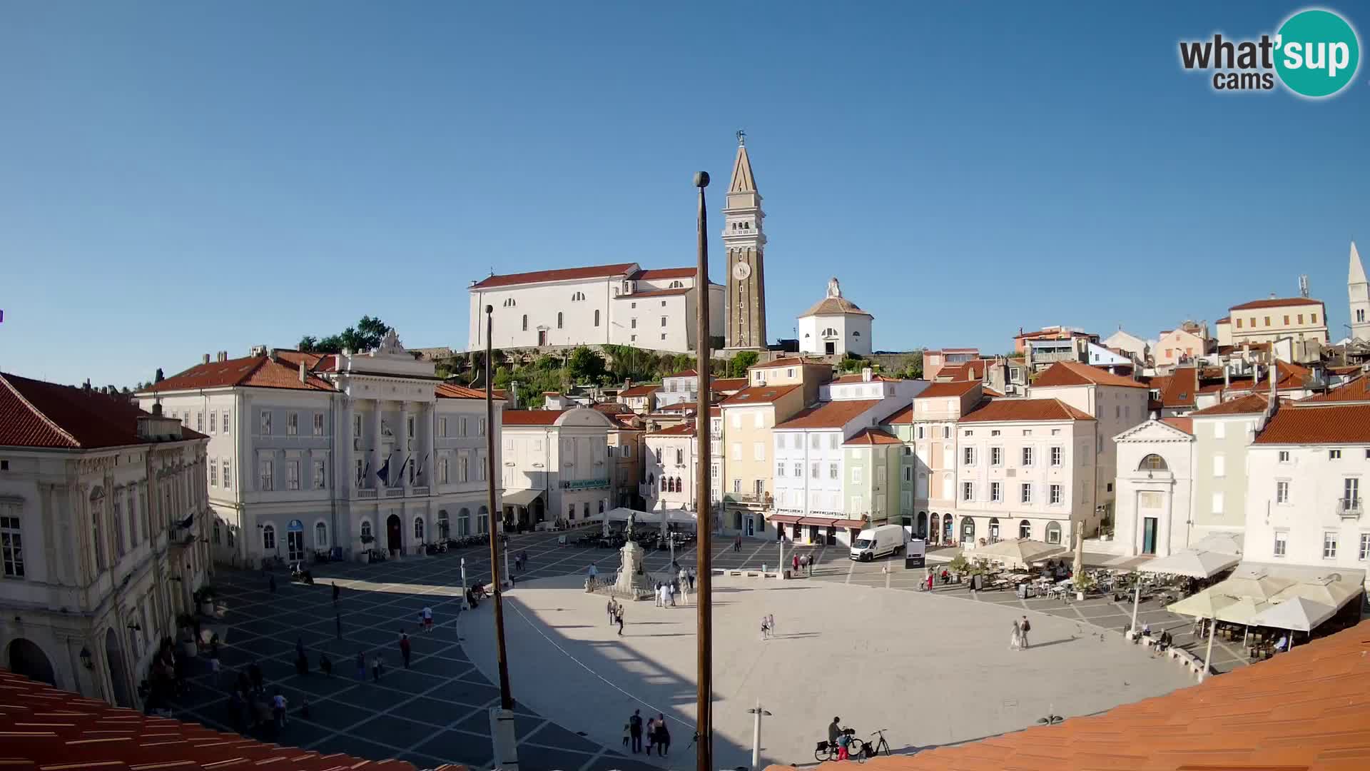 Web Kamera Piran – Tartinijev trg sa “Mestna Kavarna”